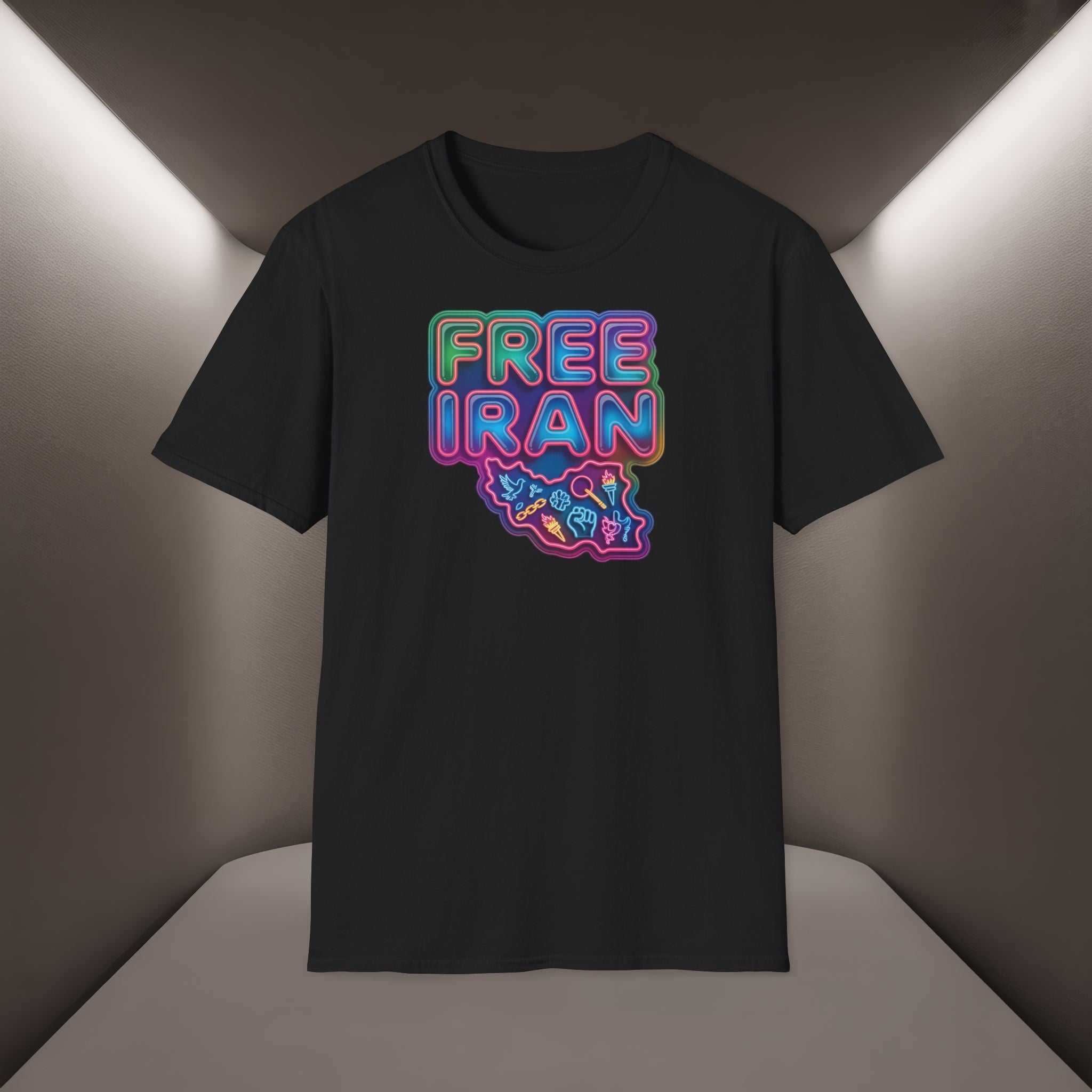 Free Iran T-Shirt — Neon Style, Premium Quality