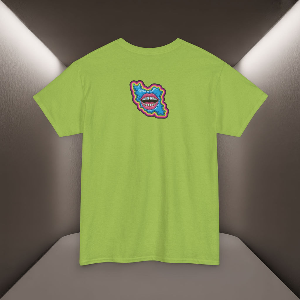 Neon Skull in Iran's map shape T-Shirt — Premium Quality