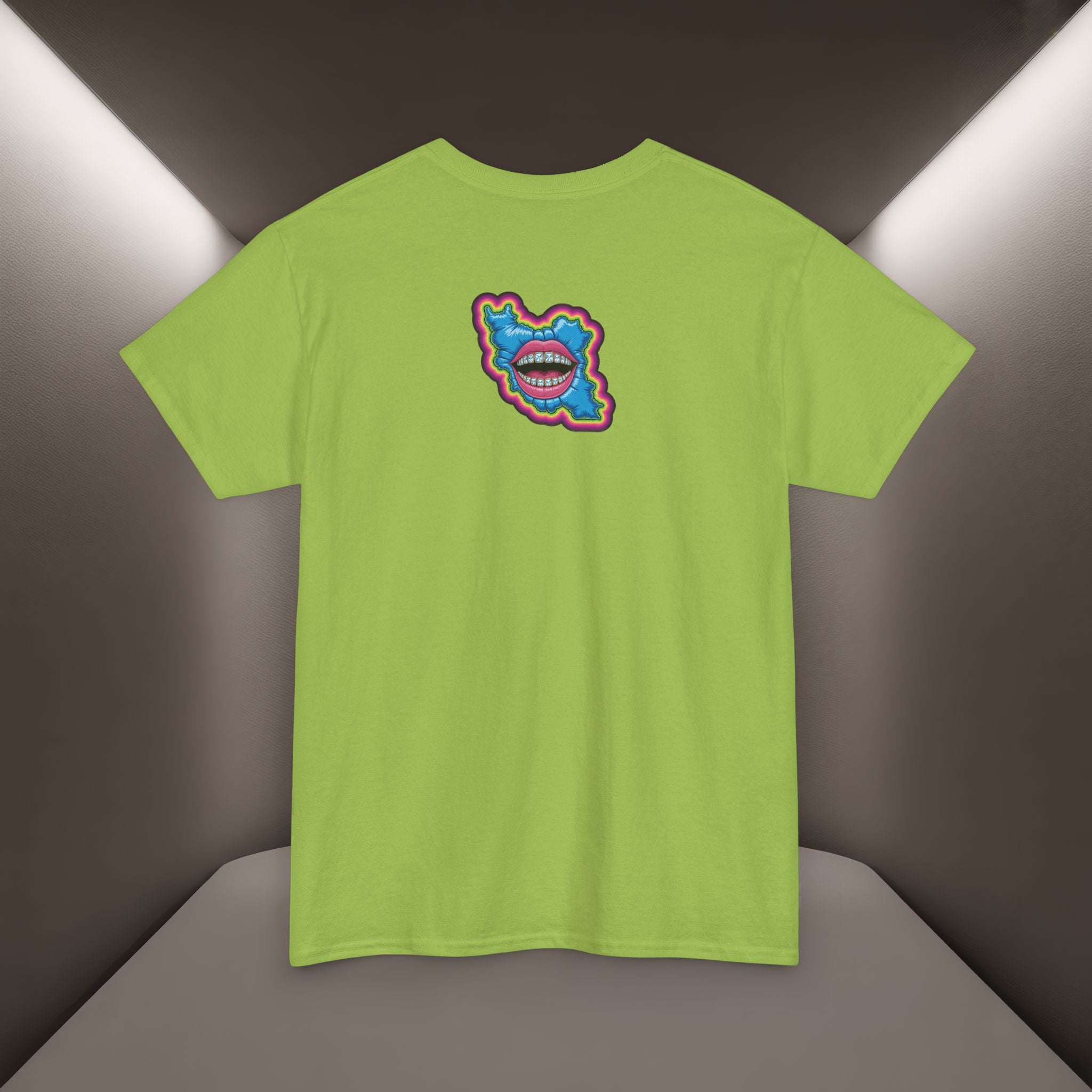 Neon Skull in Iran's map shape T-Shirt — Premium Quality
