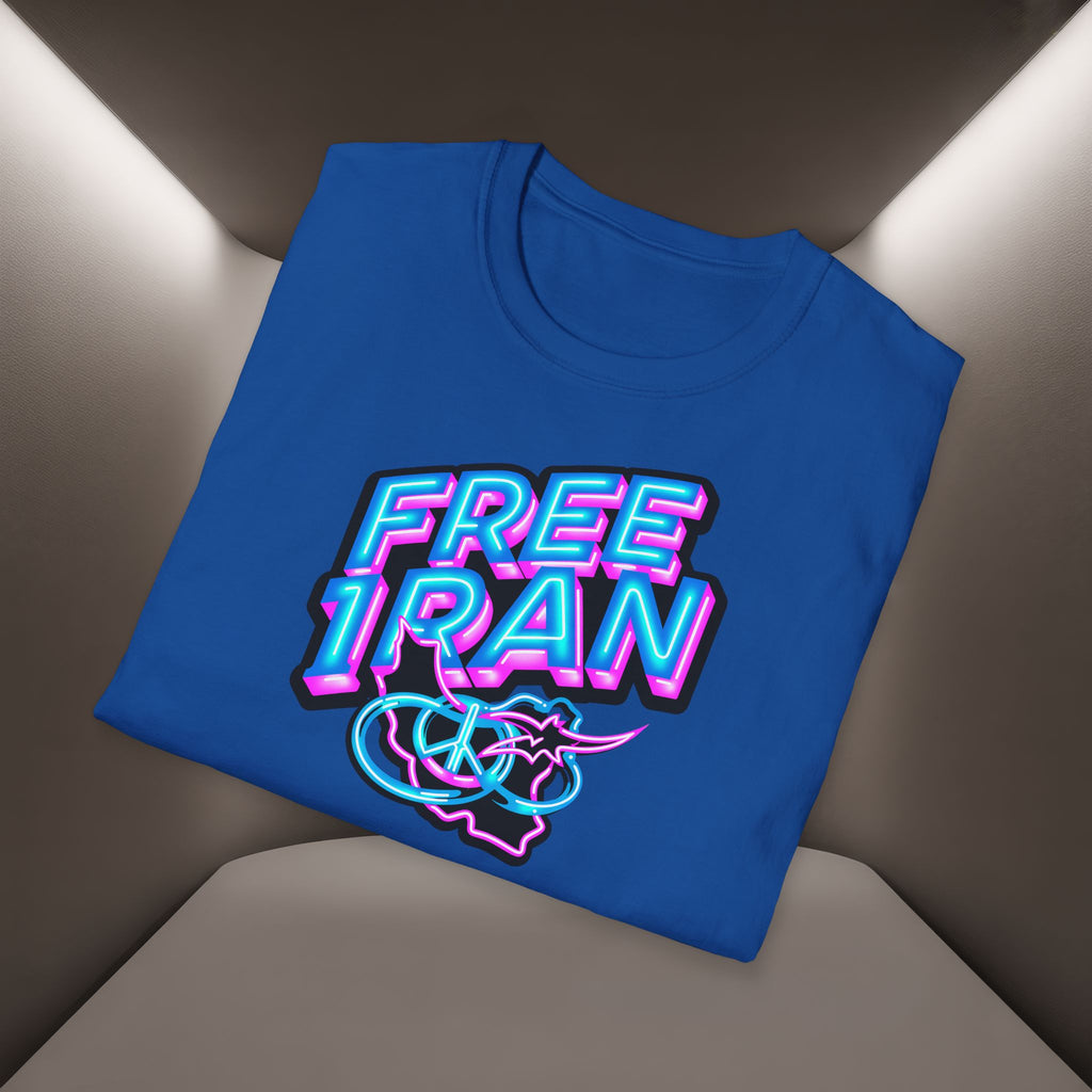 Free Iran T-Shirt — Neon design, Premium Quality