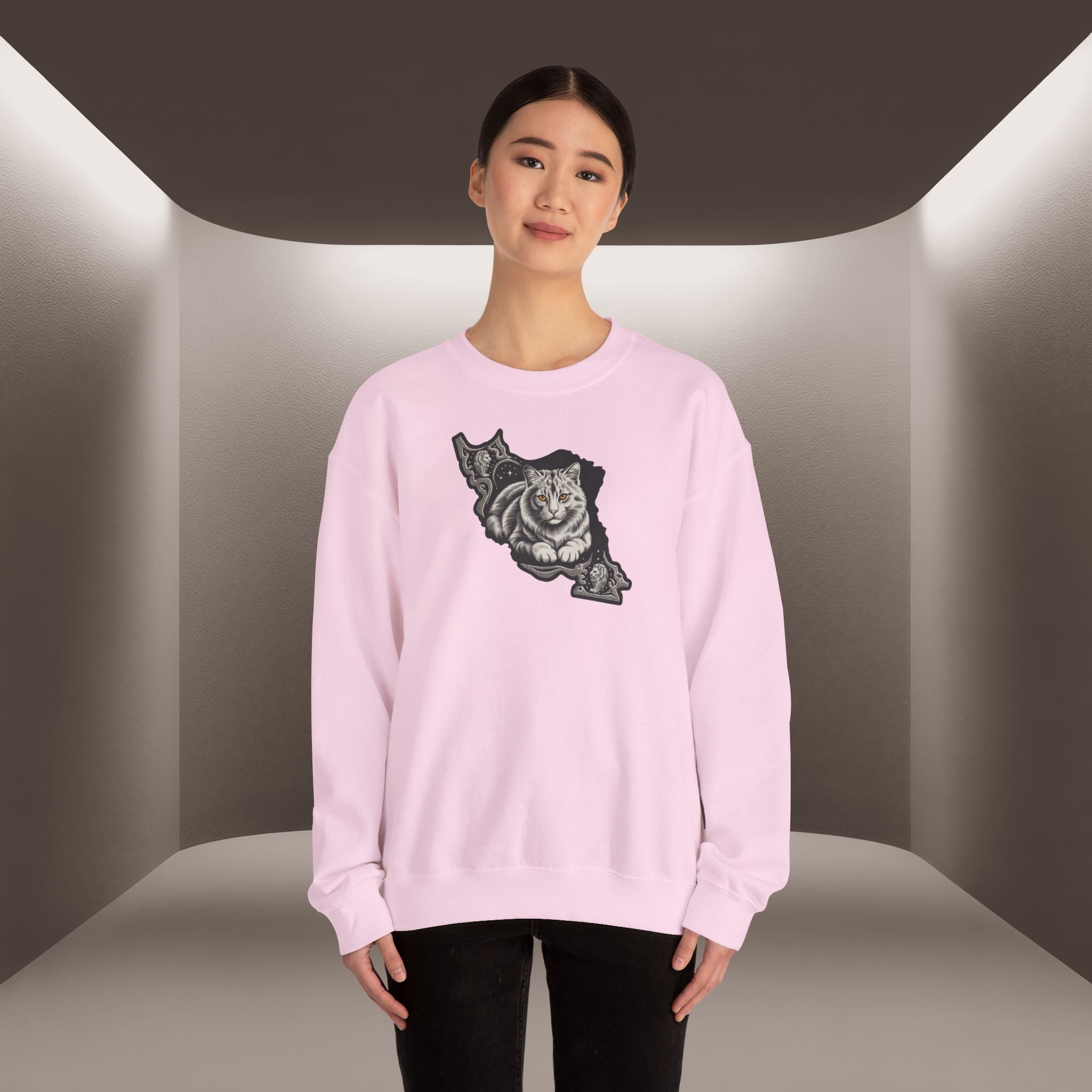 Persian Cat in a Persian Map design- unisex sweatshirt- Premium quality