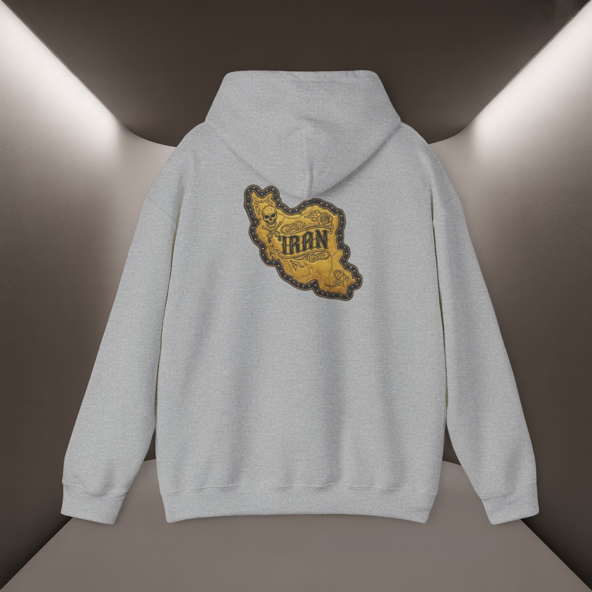 Iran's map Patch Unisex Hooded sweatshirt" - Premium Quality