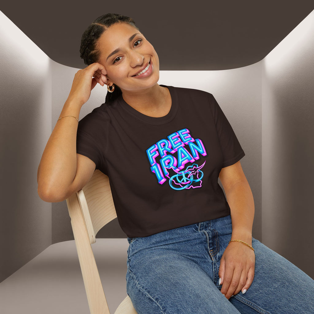Free Iran T-Shirt — Neon design, Premium Quality