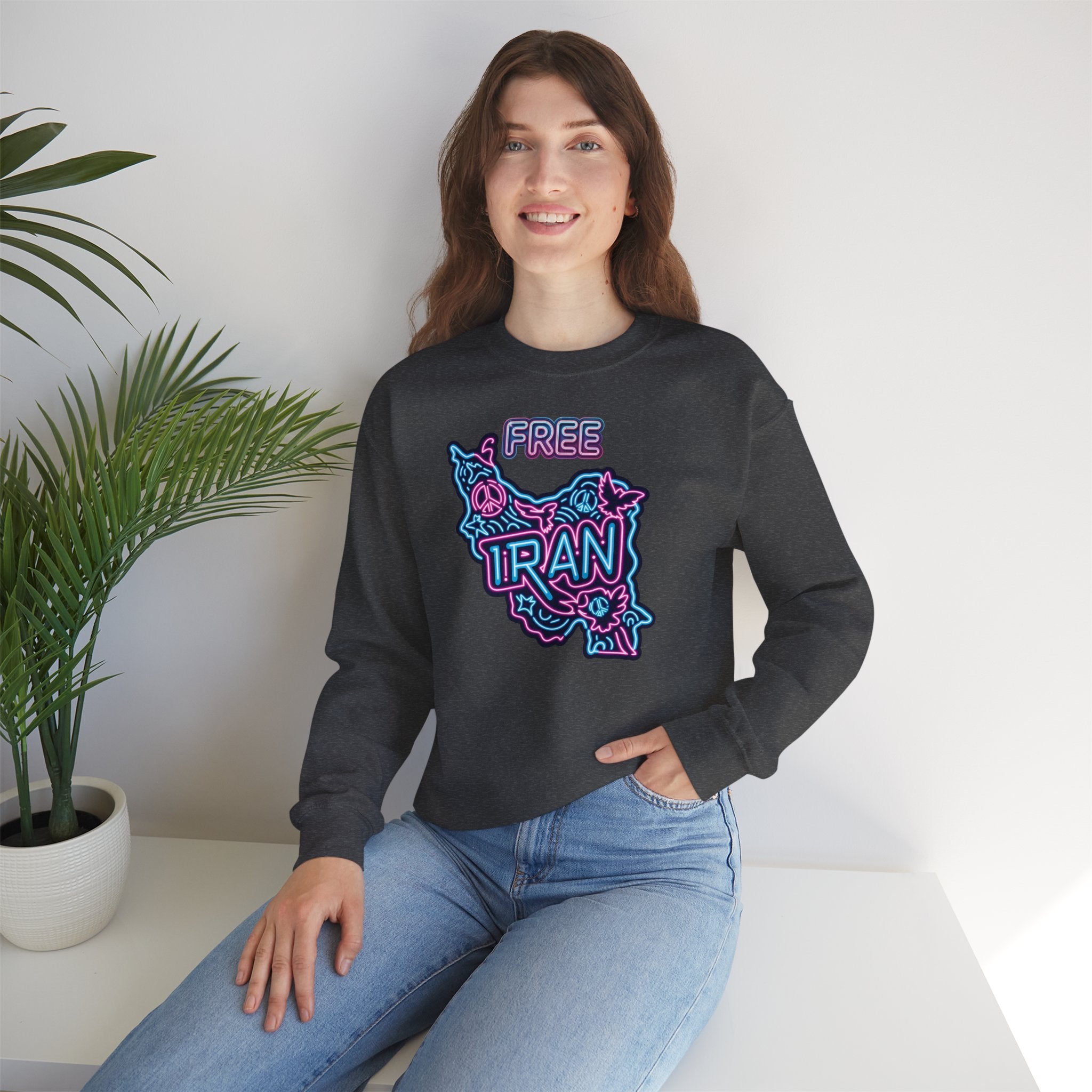 Free Iran Sweatshirt – Neon design, Premium Quality