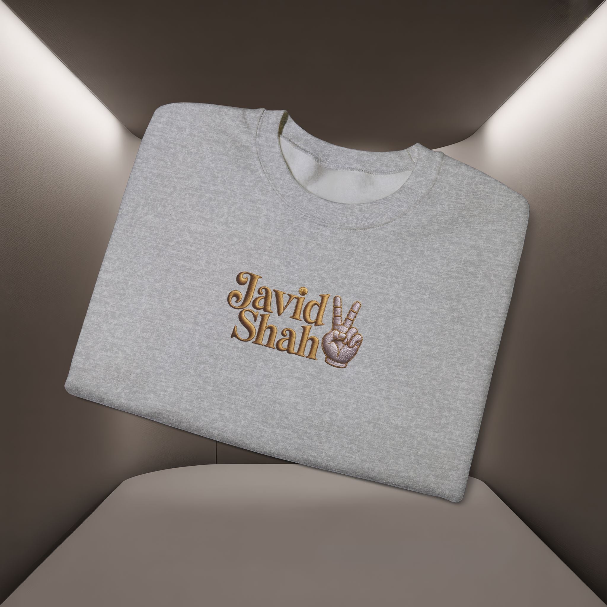 Javid Shah Peace Sign printed Sweatshirt — Vintage Script Logo Crewneck