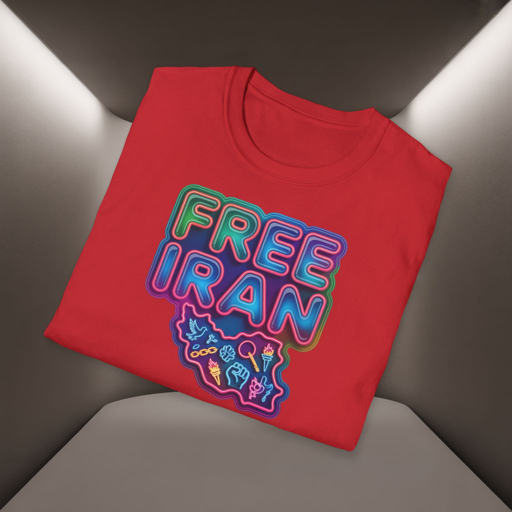 Free Iran T-Shirt — Neon Style, Premium Quality