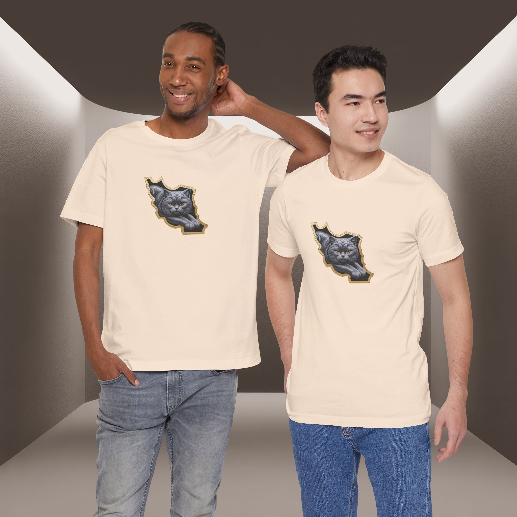 Persian Cat in a Persian Map Graphic design- unisex T-shirt- Premium quality