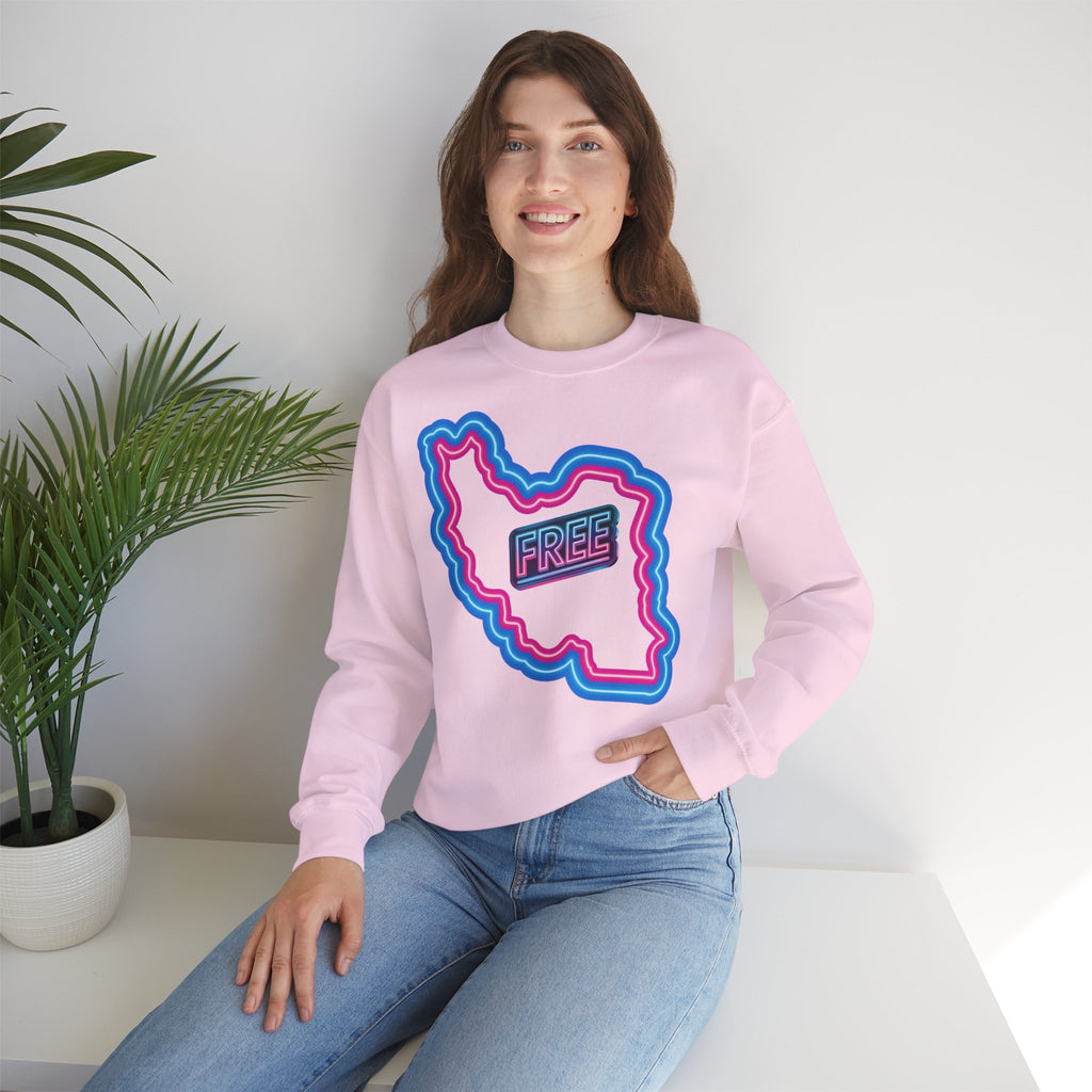 Free Iran Sweatshirt — Neon design - Premium Quality