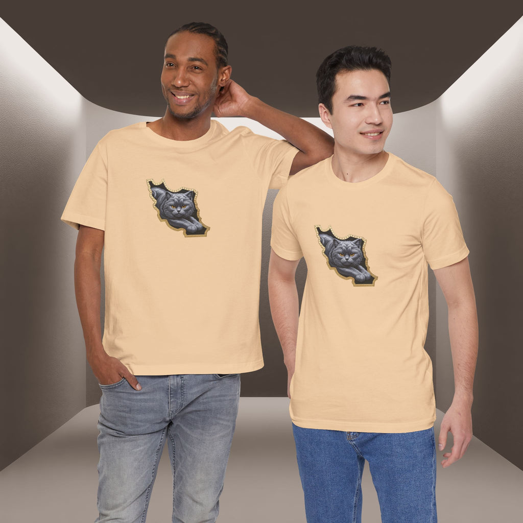 Persian Cat in a Persian Map Graphic design- unisex T-shirt- Premium quality