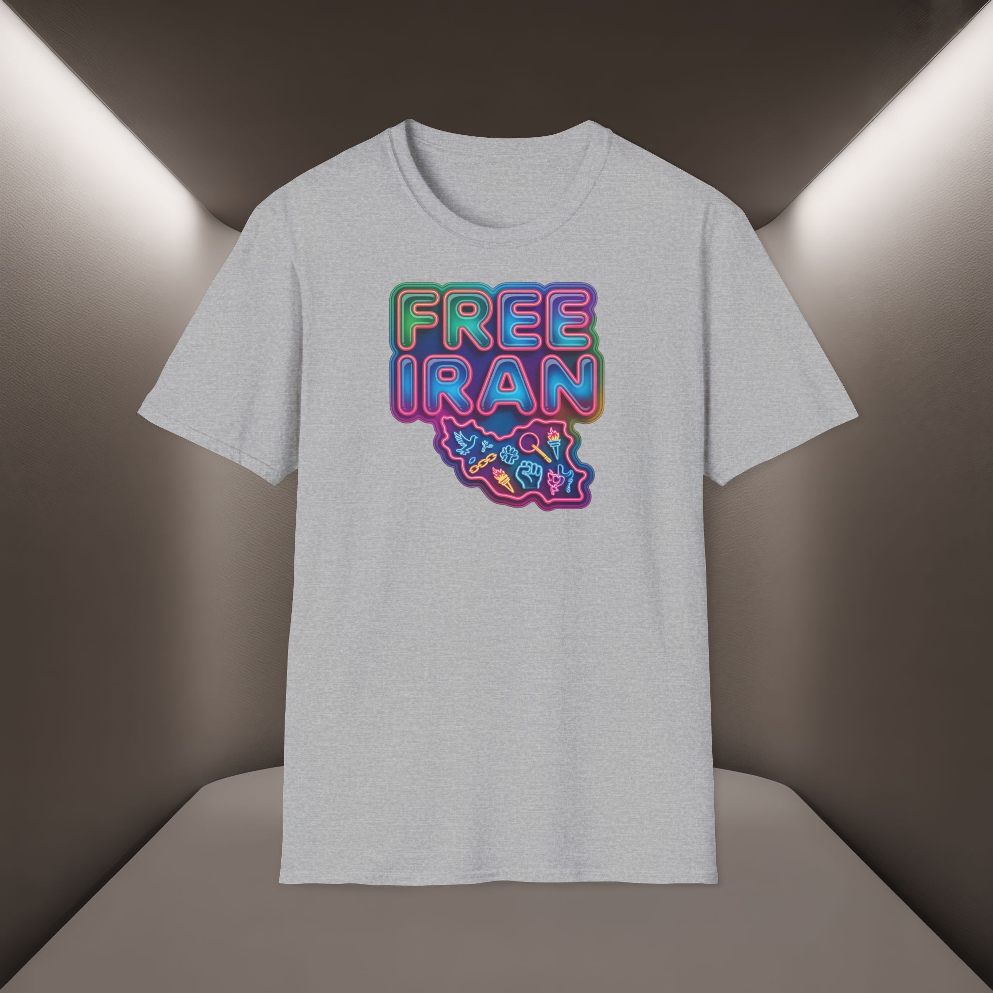 Free Iran T-Shirt — Neon Style, Premium Quality