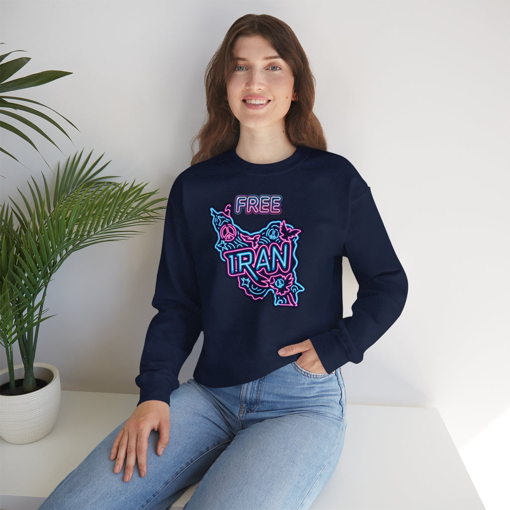 Free Iran Sweatshirt – Neon design, Premium Quality