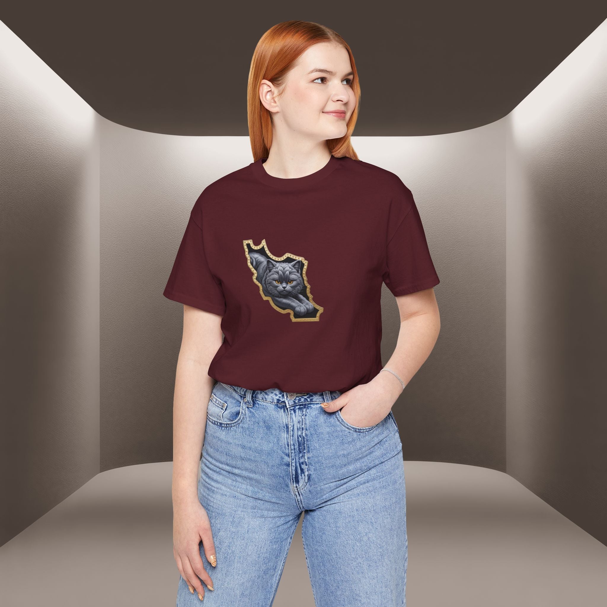Persian Cat in a Persian Map Graphic design- unisex T-shirt- Premium quality