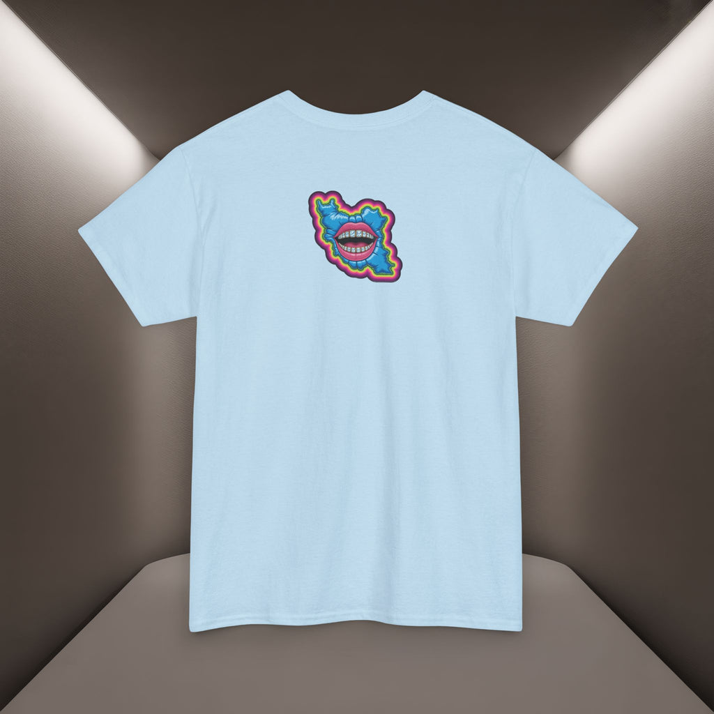 Neon Skull in Iran's map shape T-Shirt — Premium Quality