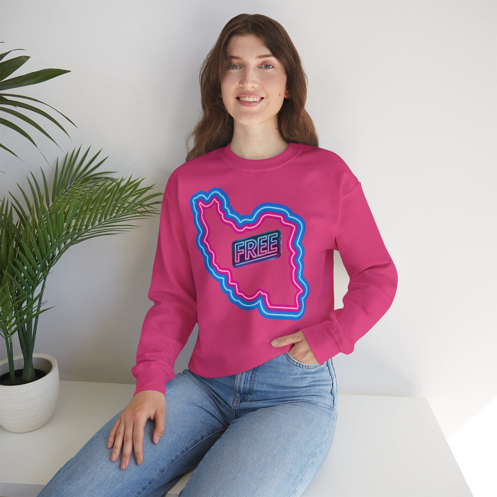 Free Iran Sweatshirt — Neon design - Premium Quality