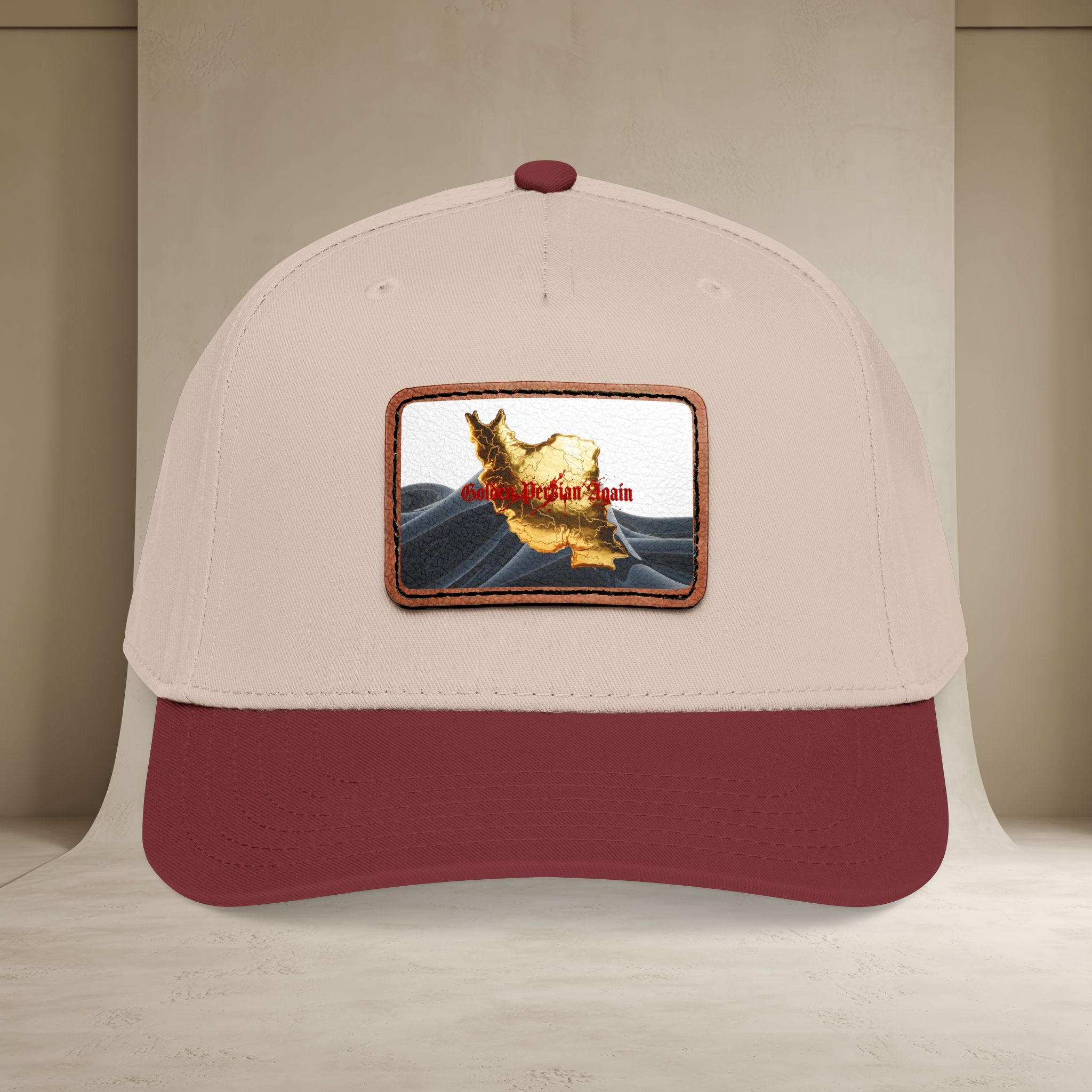 Golden Persian again Map Baseball Cap, Unisex