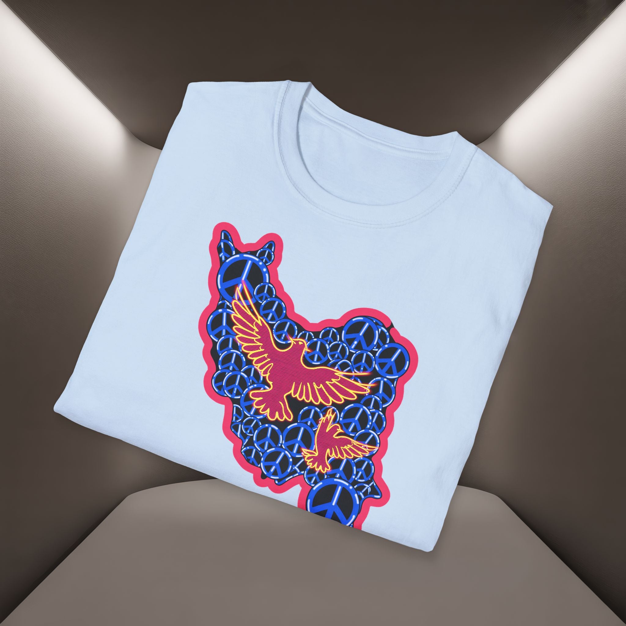 Free Iran Graphic T-Shirt — Iran Map with Peace symbols- Premium Quality
