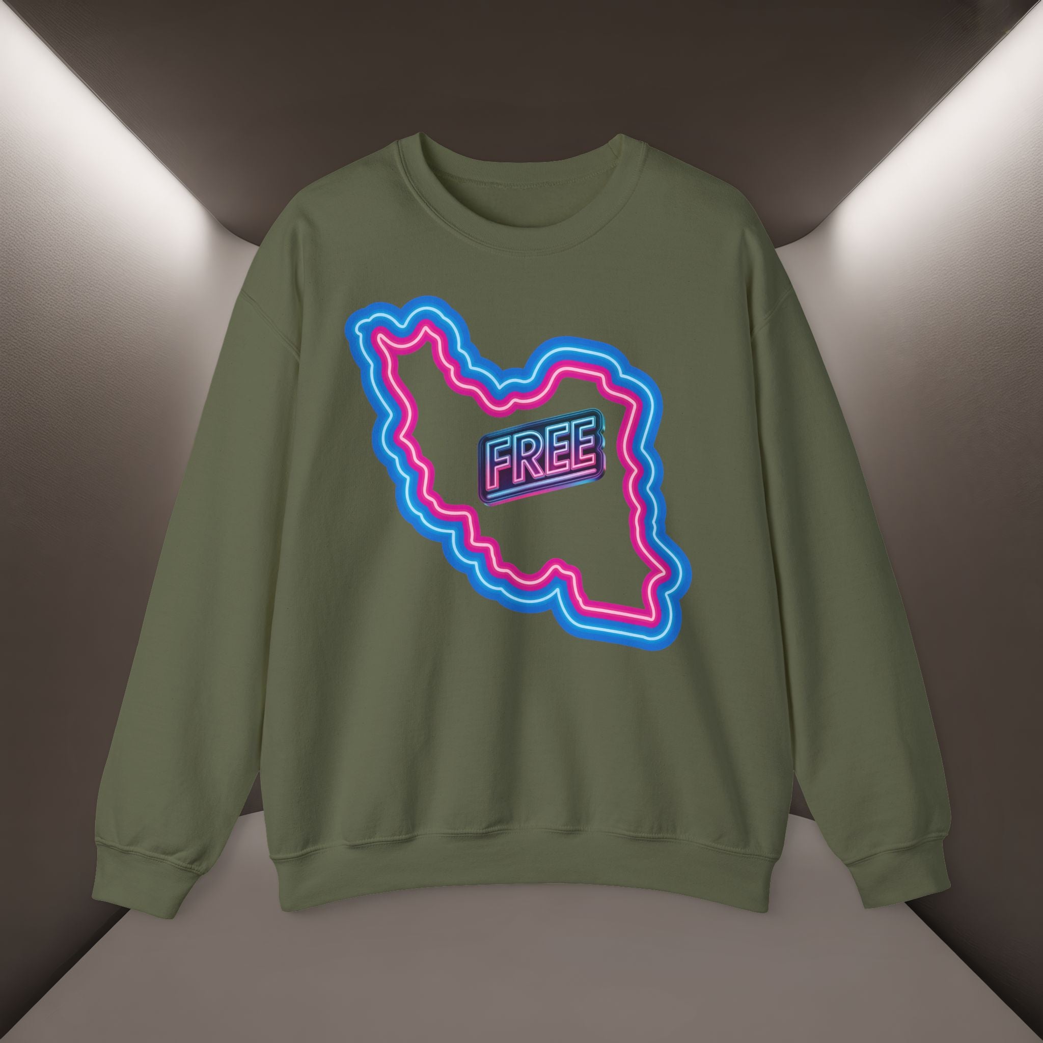 Free Iran Sweatshirt — Neon design - Premium Quality