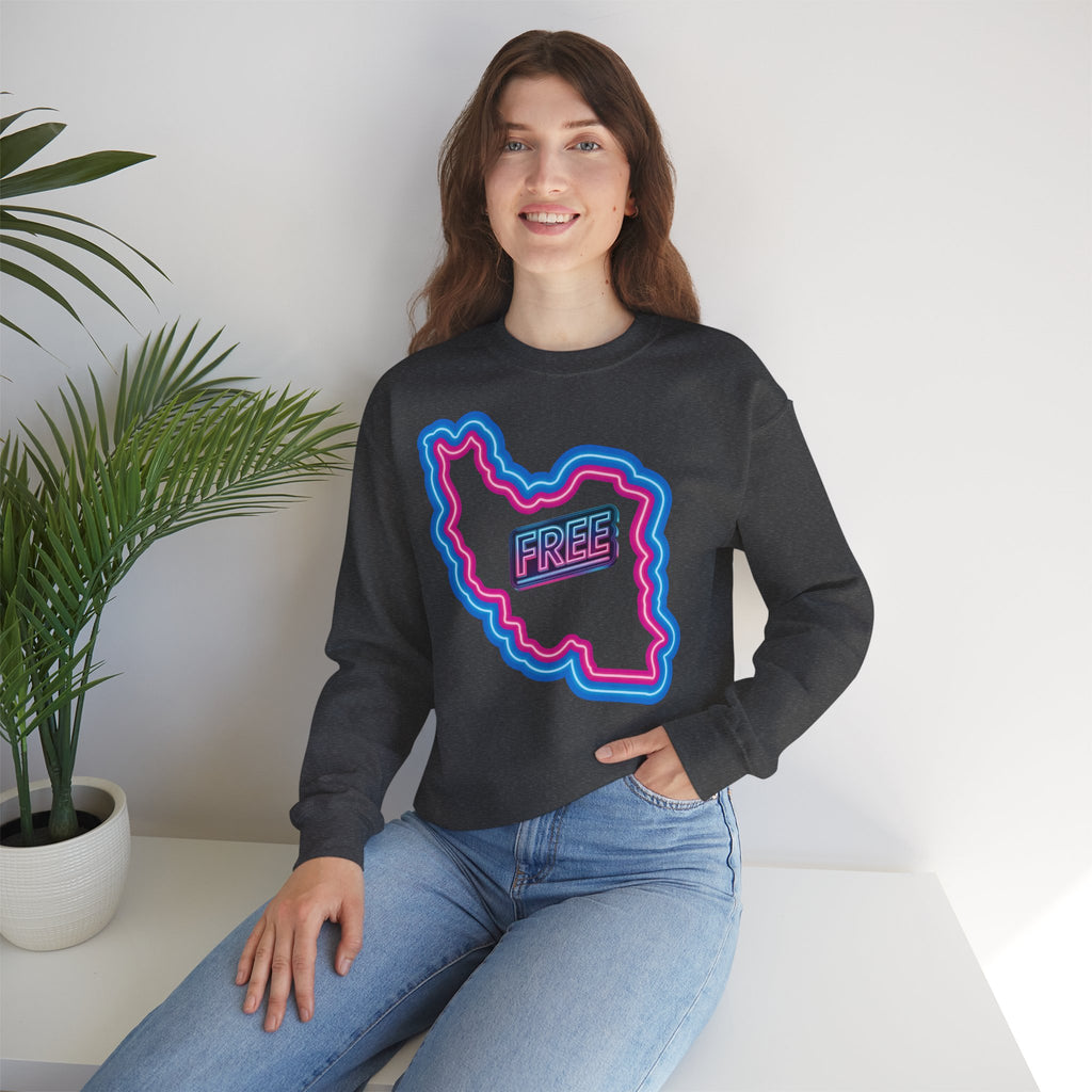Free Iran Sweatshirt — Neon design - Premium Quality