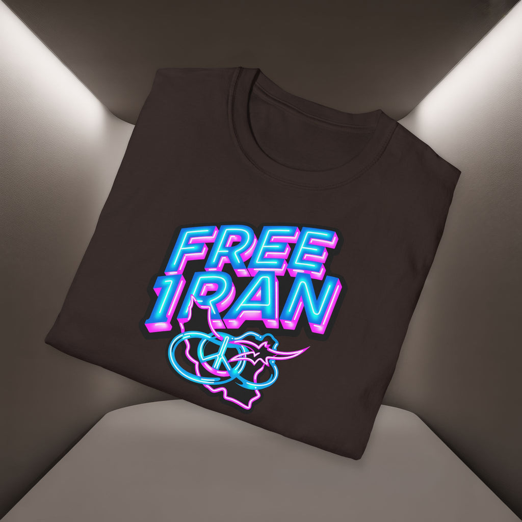 Free Iran T-Shirt — Neon design, Premium Quality