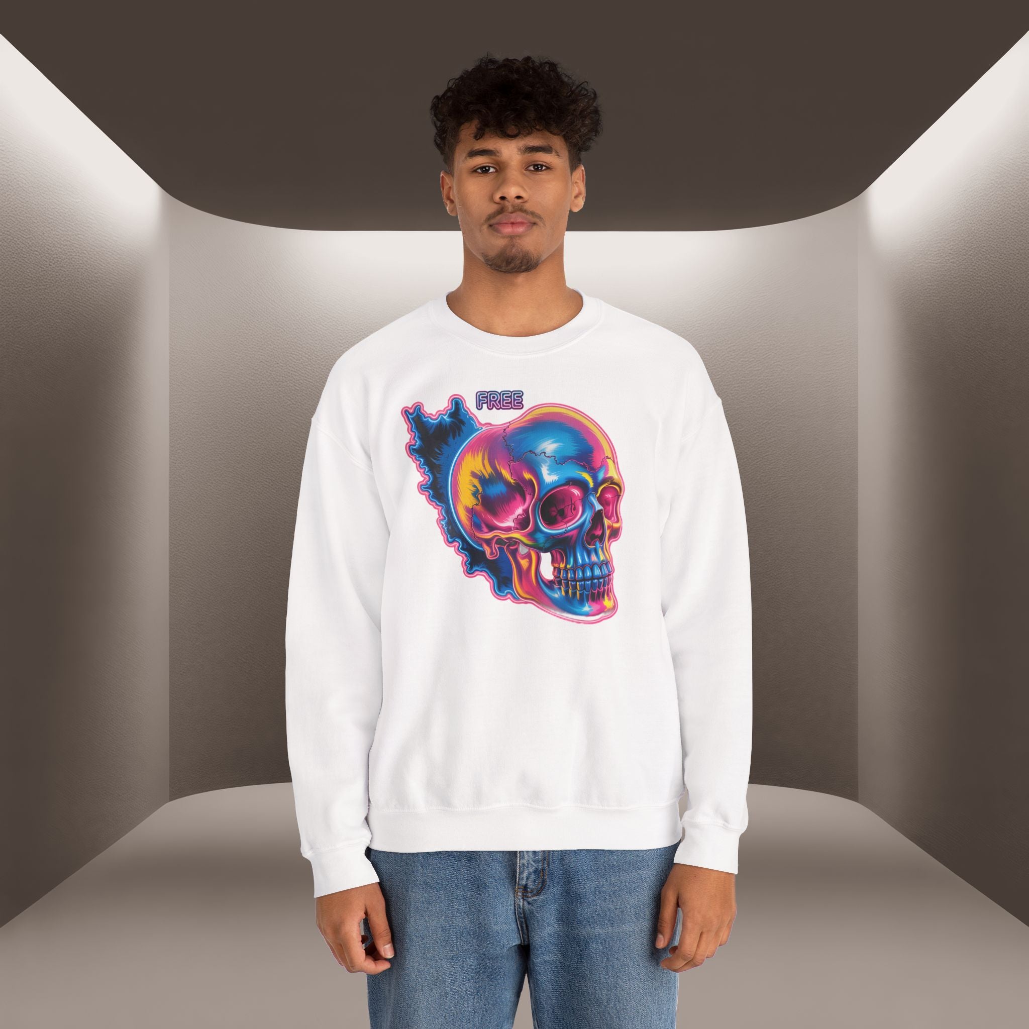 Skull in Iran's map shape Sweatshirt-Unisex, Premium Quality