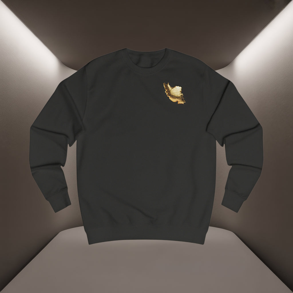 Golden Persian Again Map, Unisex Sweatshirt - PERSIAN VIBEY Sweatshirt