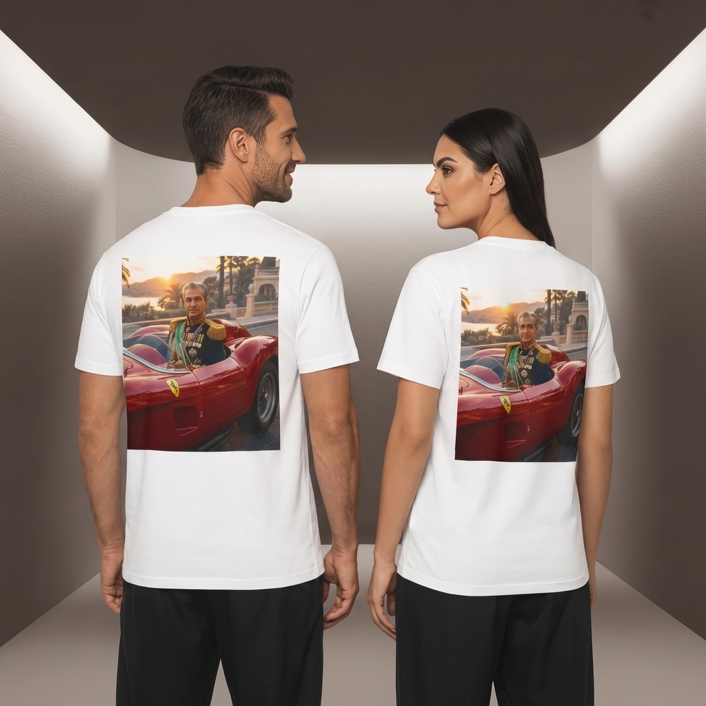 Charismatic "Shah" in a Ferrari T-Shirt — Front: Persian Vibey