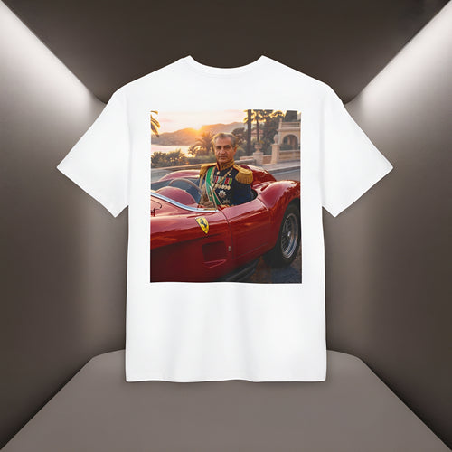 Charismatic "Shah" in a Ferrari T-Shirt — Front: Persian Vibey