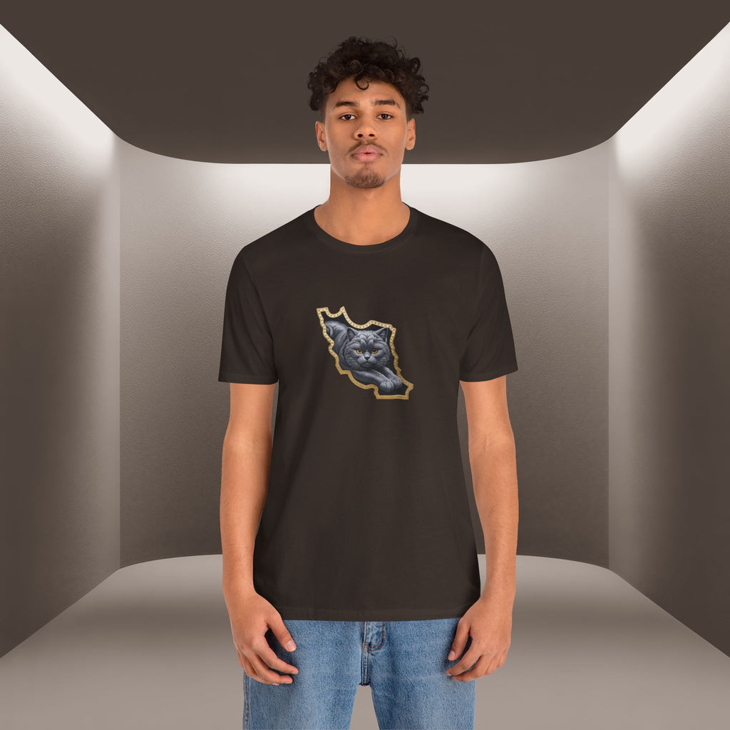 Persian Cat in a Persian Map Graphic design- unisex T-shirt- Premium quality