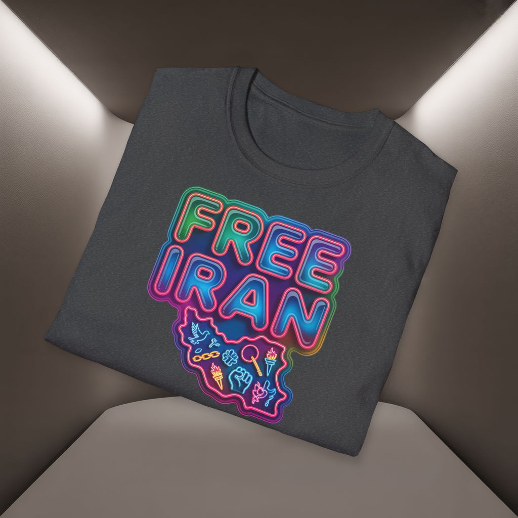 Free Iran T-Shirt — Neon Style, Premium Quality