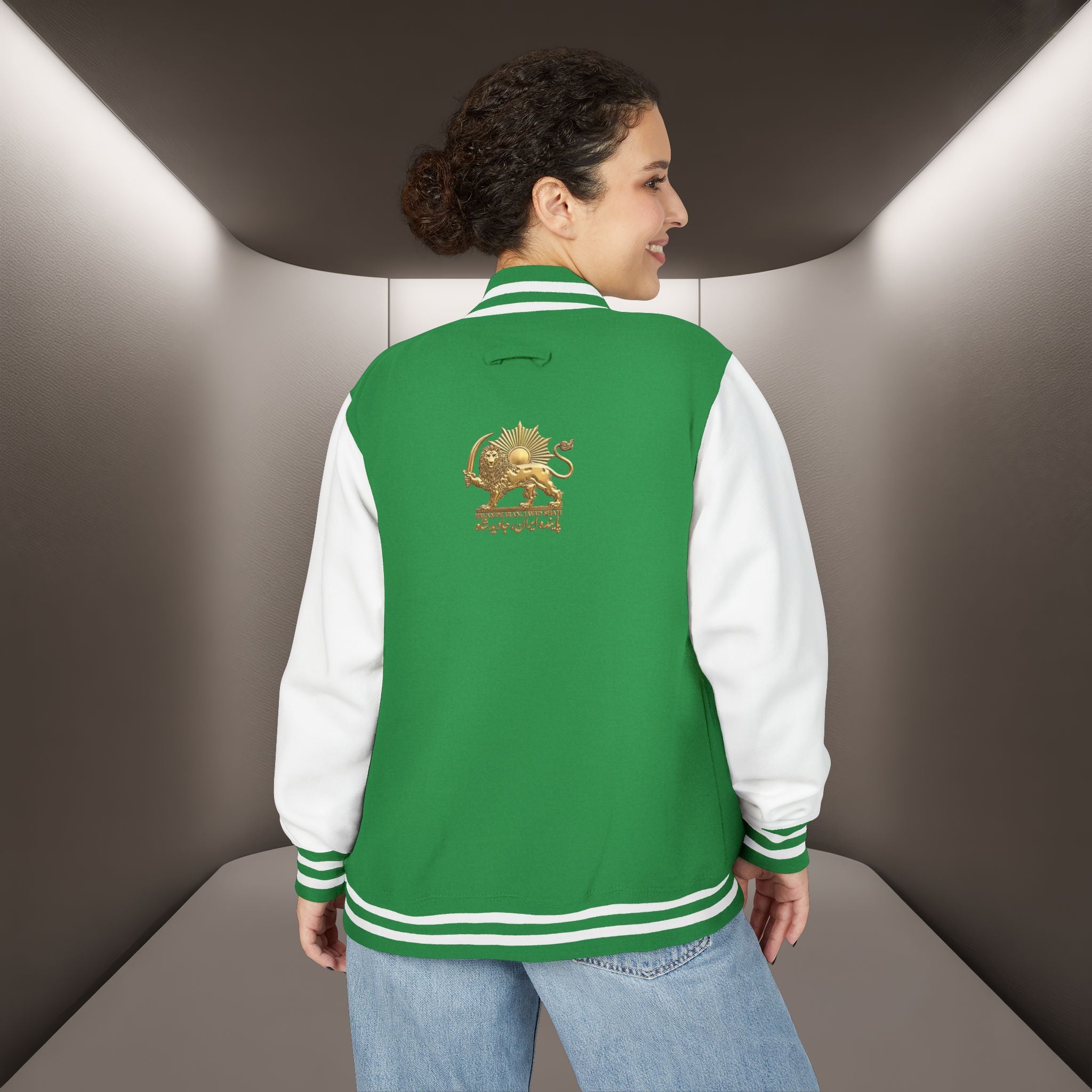 "Payande Iran JAVID SHAH" embroidered JACKET — PERSIAN VIBEY STYLE JACKET ( Goldoozi)