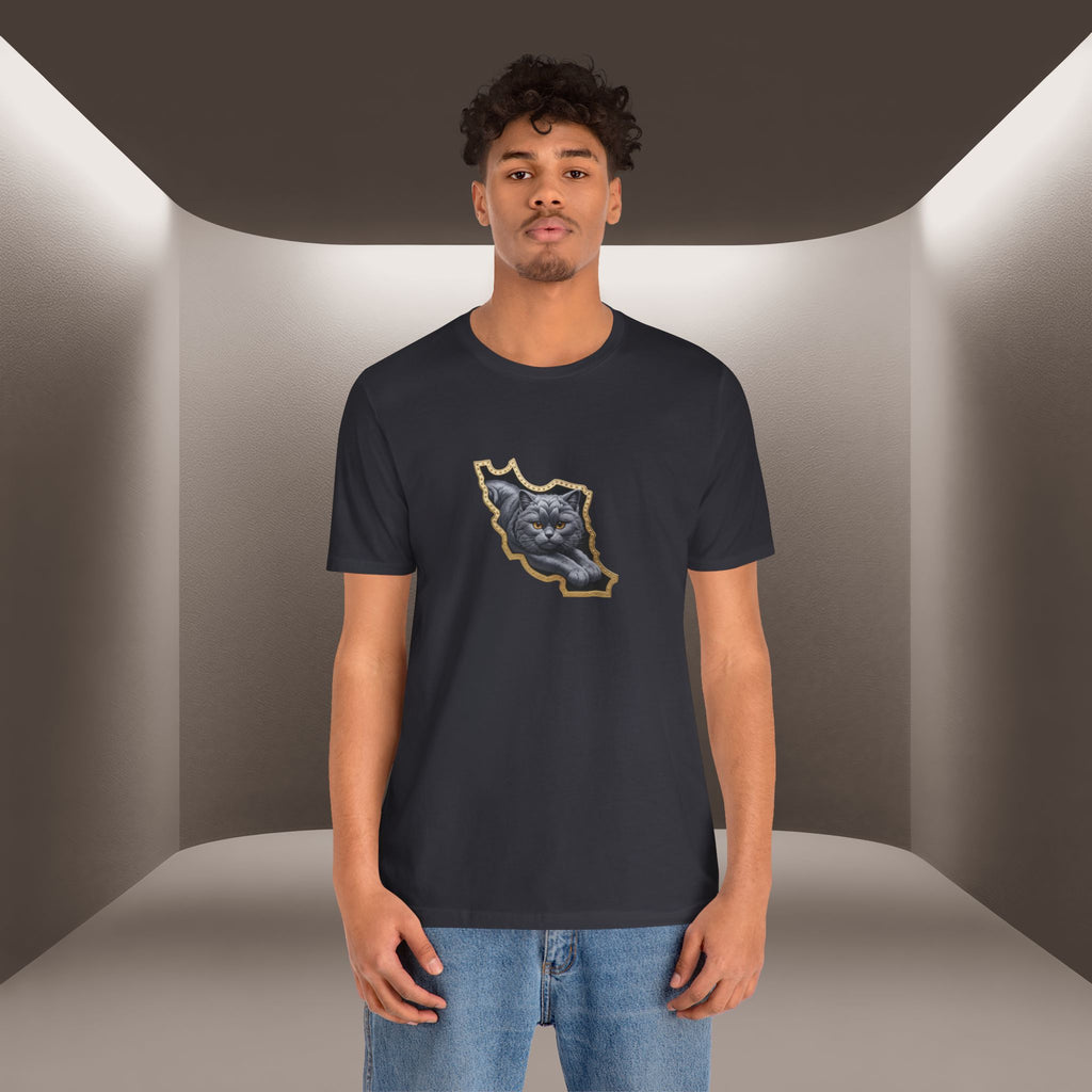 Persian Cat in a Persian Map Graphic design- unisex T-shirt- Premium quality