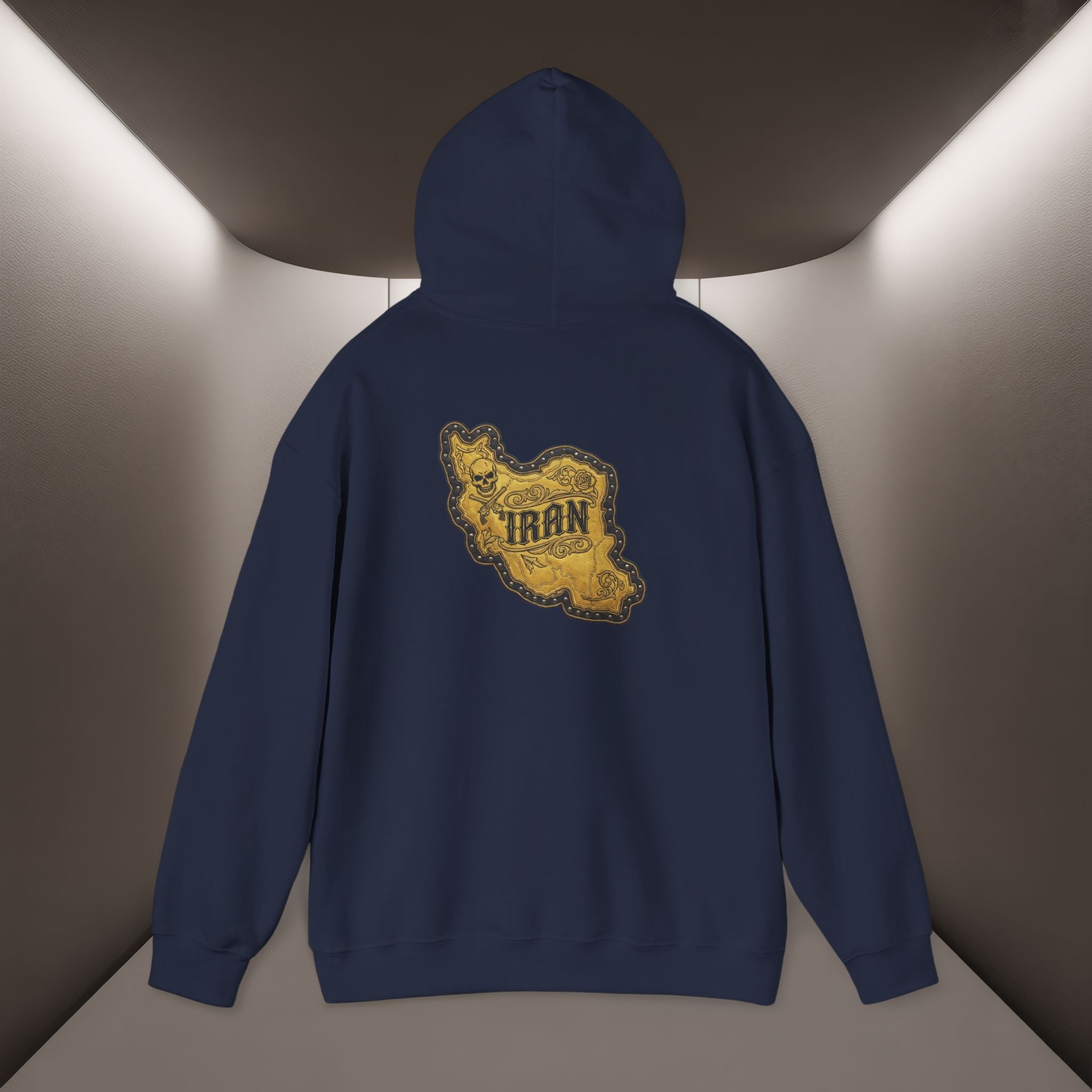 Iran's map Patch Unisex Hooded sweatshirt" - Premium Quality