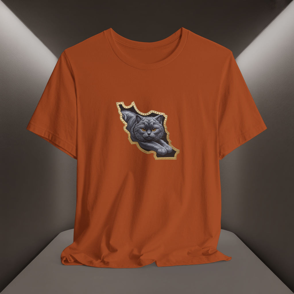 Persian Cat in a Persian Map Graphic design- unisex T-shirt- Premium quality
