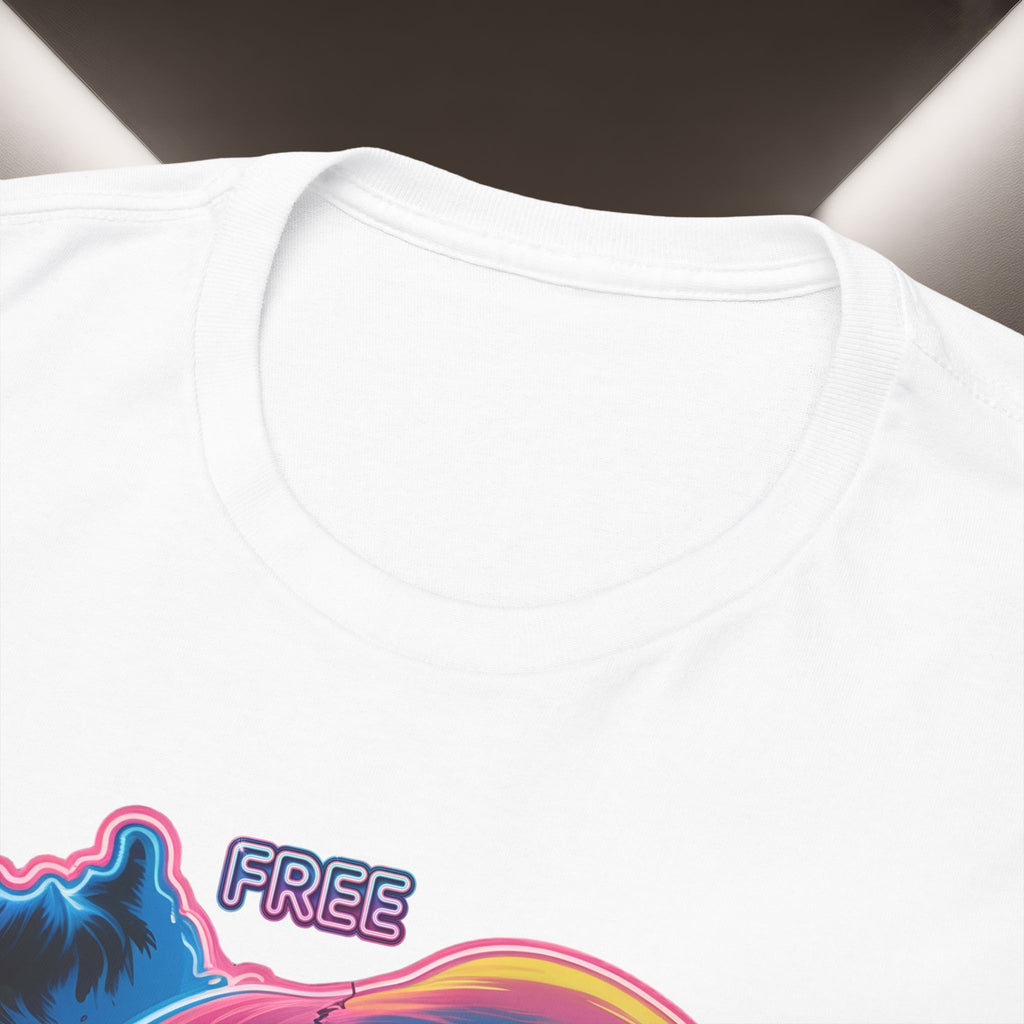 Neon Skull in Iran's map shape T-Shirt — Premium Quality