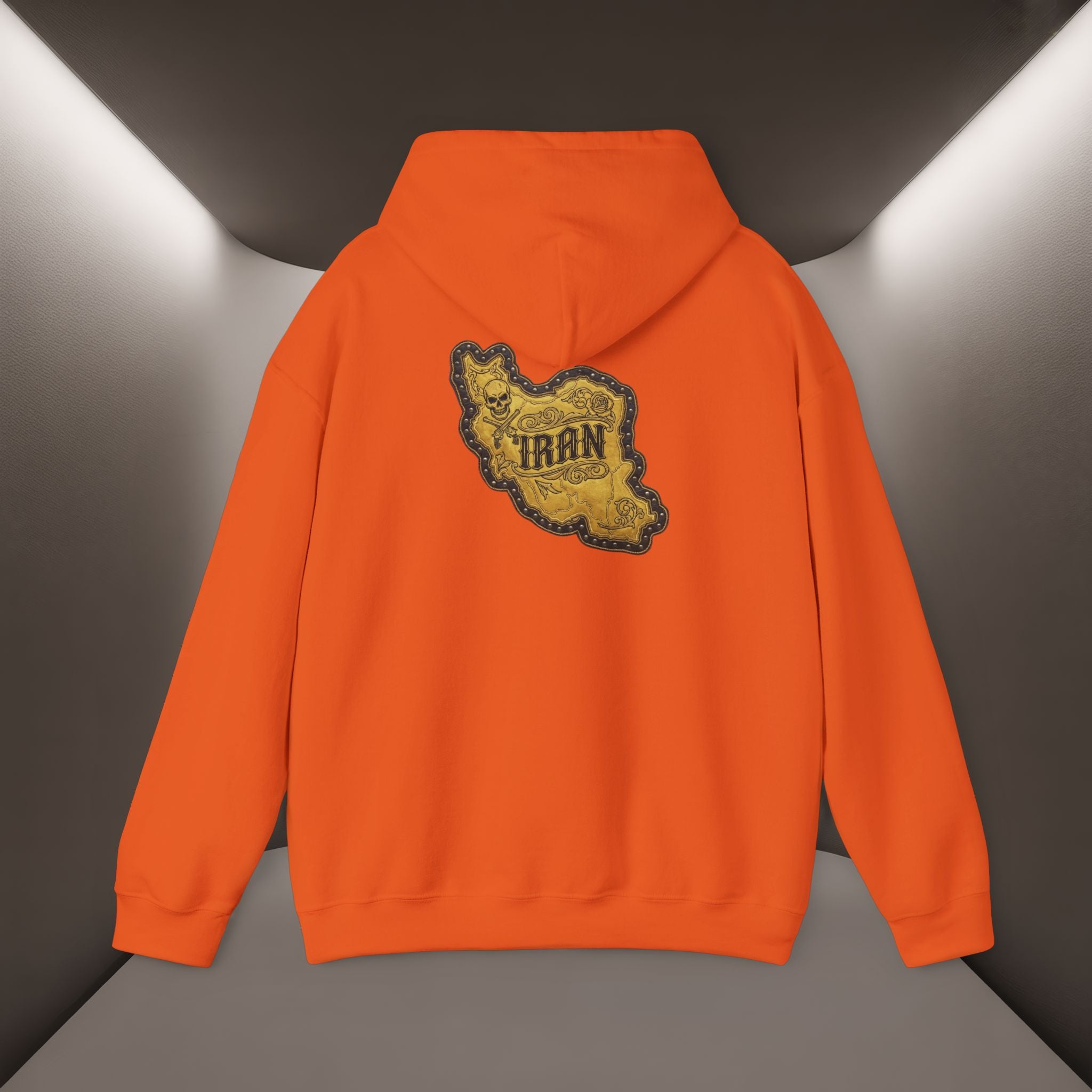 Iran's map Patch Unisex Hooded sweatshirt" - Premium Quality