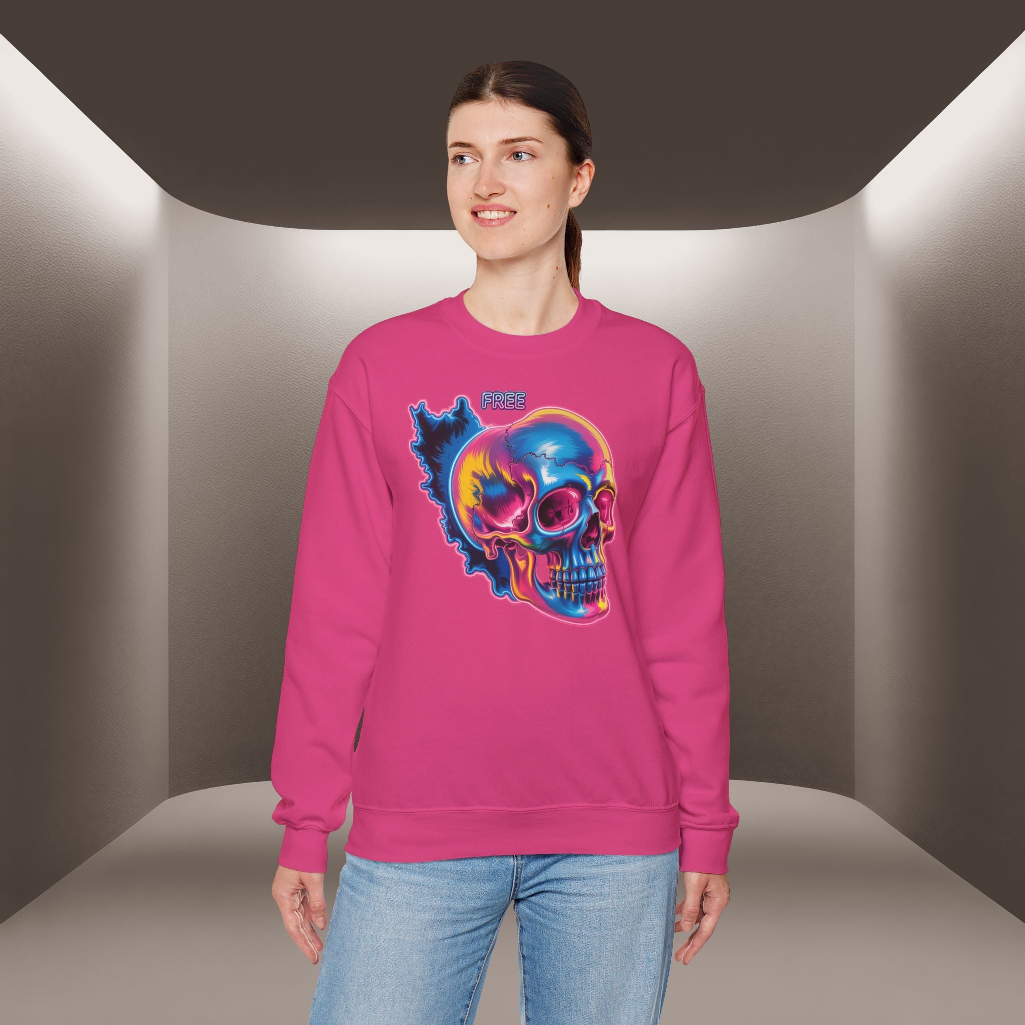 Skull in Iran's map shape Sweatshirt-Unisex, Premium Quality