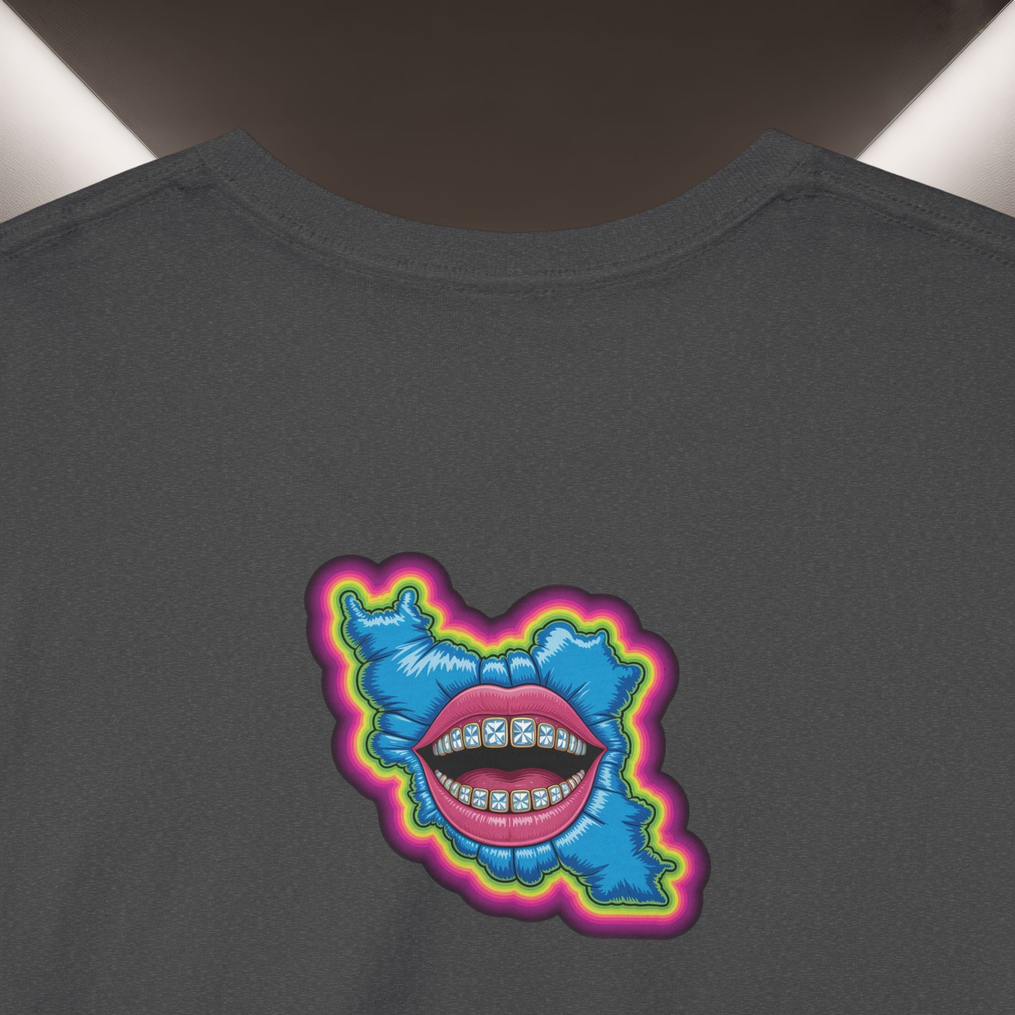 Neon Skull in Iran's map shape T-Shirt — Premium Quality