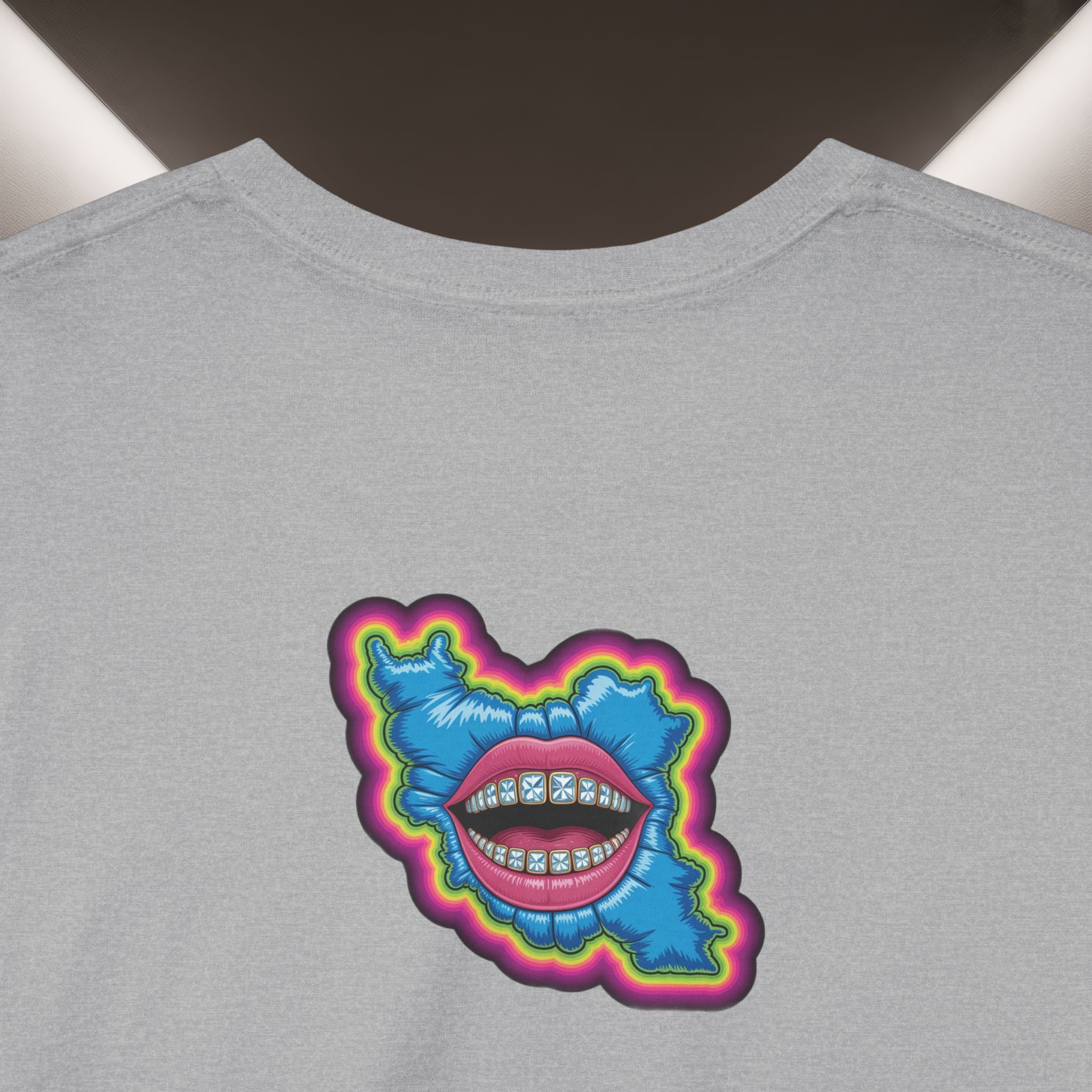 Neon Skull in Iran's map shape T-Shirt — Premium Quality