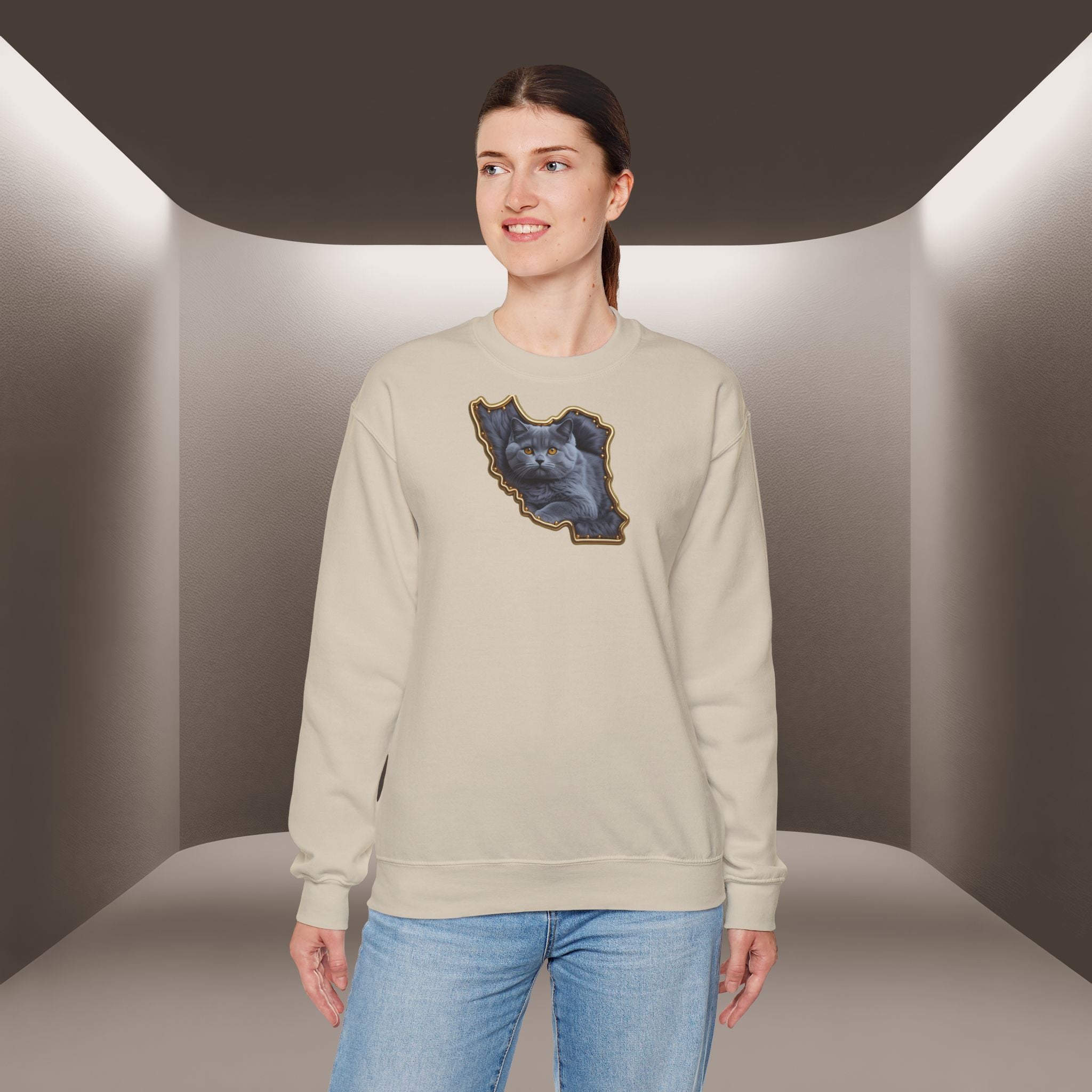 Persian cat & Persian Map Graphic Design Unisex Sweatshirt — Premium quality