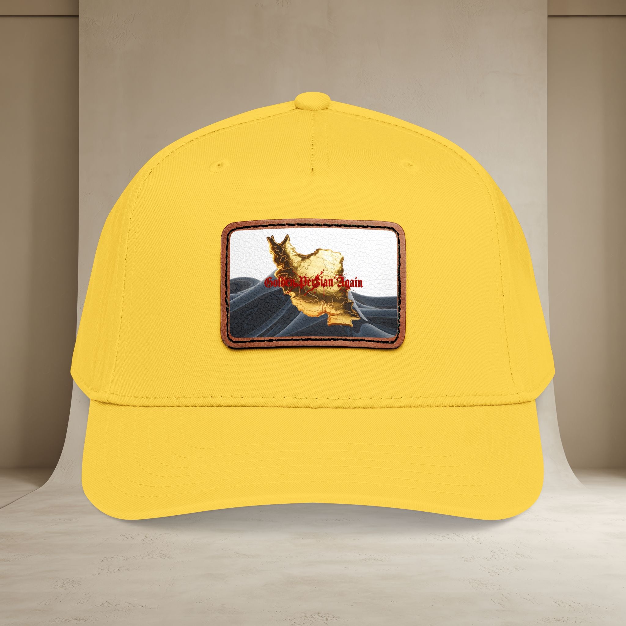Golden Persian again Map Baseball Cap, Unisex