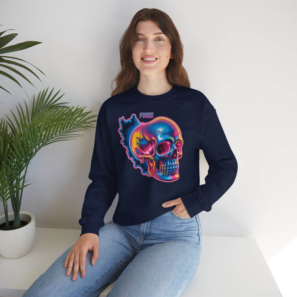 Skull in Iran's map shape Sweatshirt-Unisex, Premium Quality