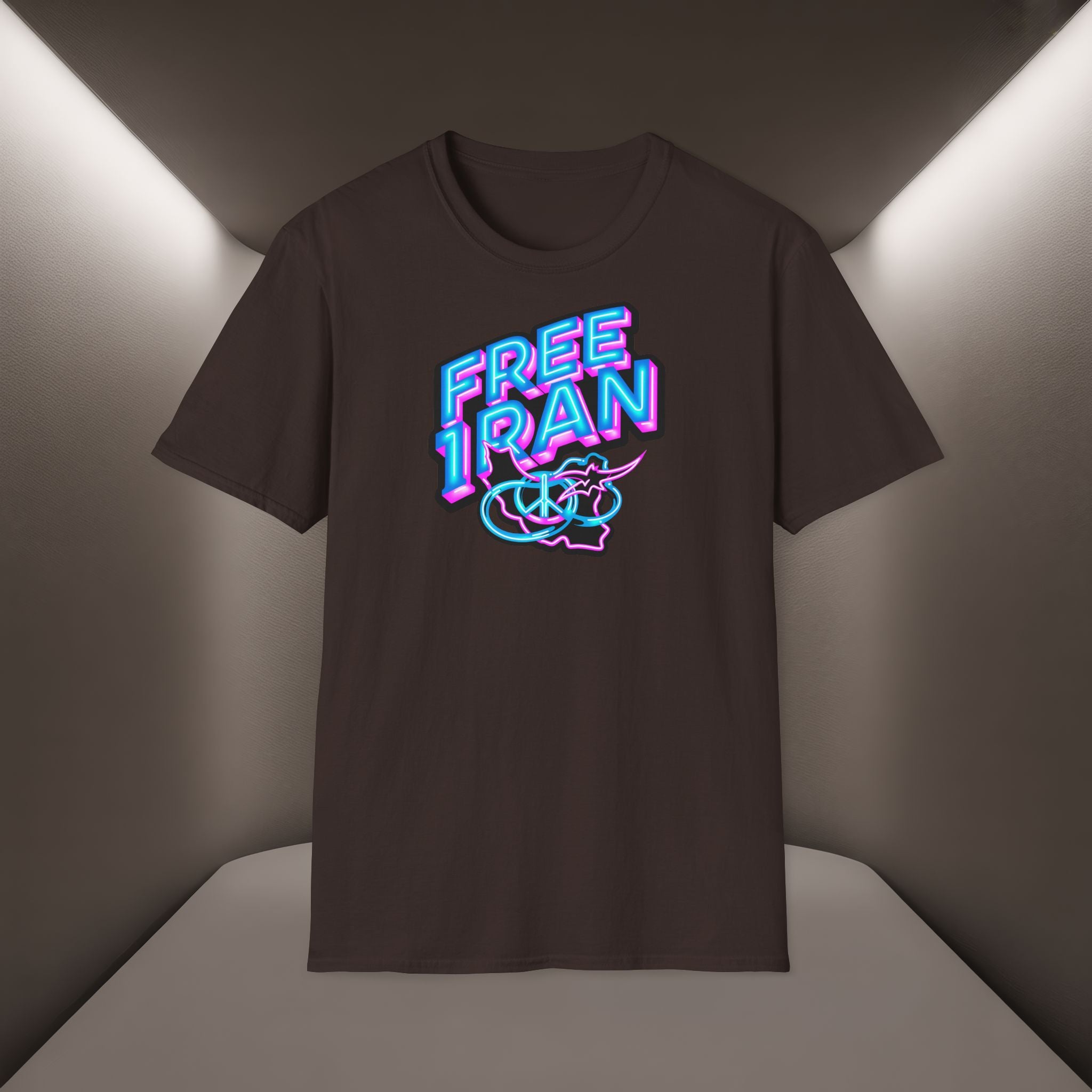Free Iran T-Shirt — Neon design, Premium Quality