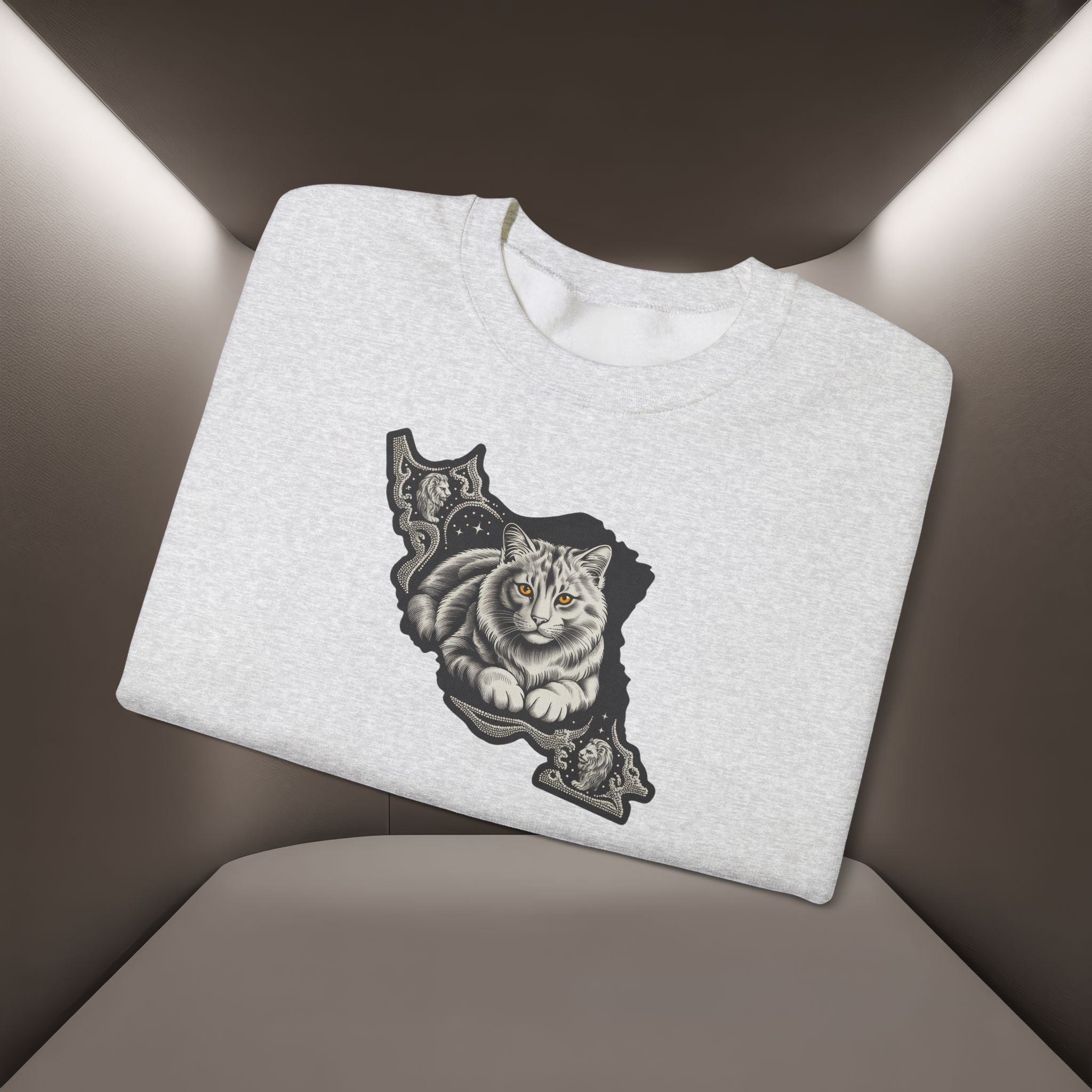 Persian Cat in a Persian Map design- unisex sweatshirt- Premium quality