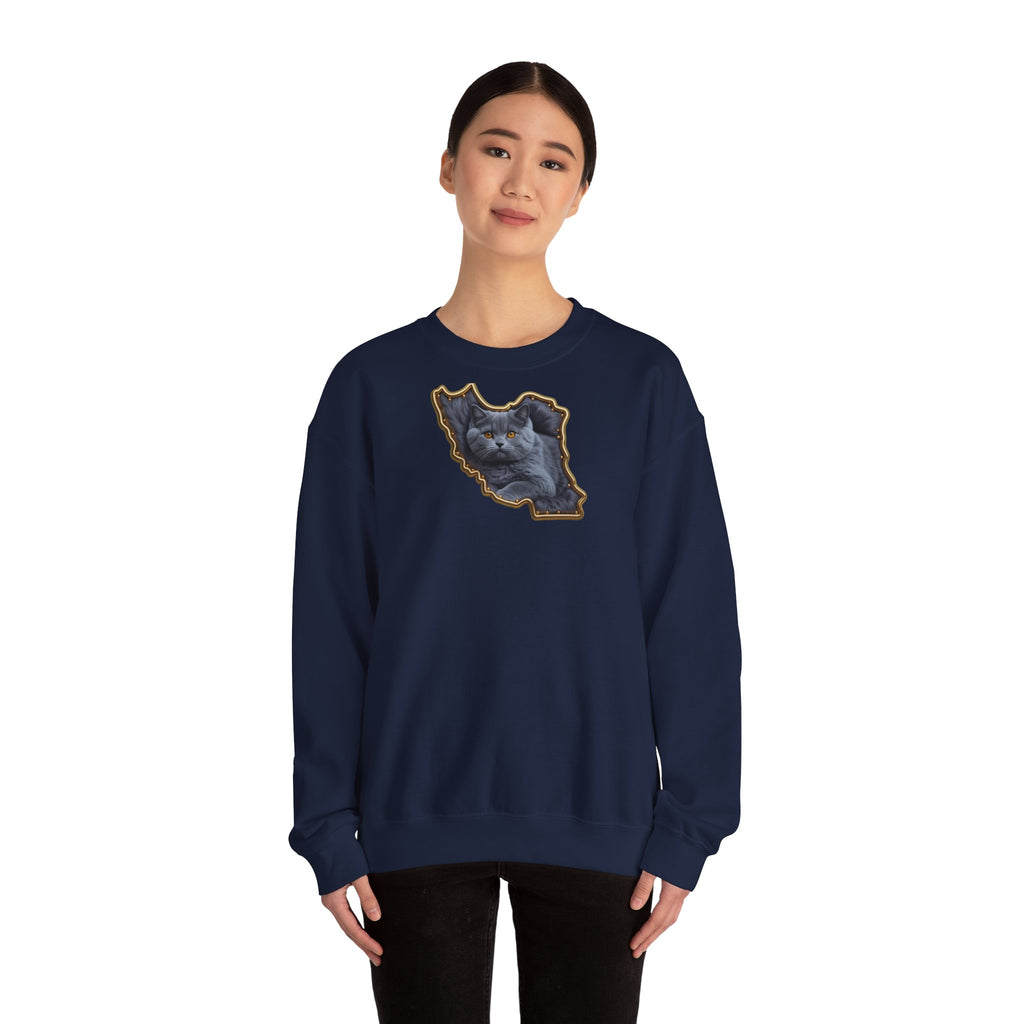Persian cat & Persian Map Graphic Design Unisex Sweatshirt — Premium quality