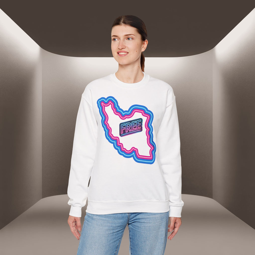 Free Iran Sweatshirt — Neon design - Premium Quality
