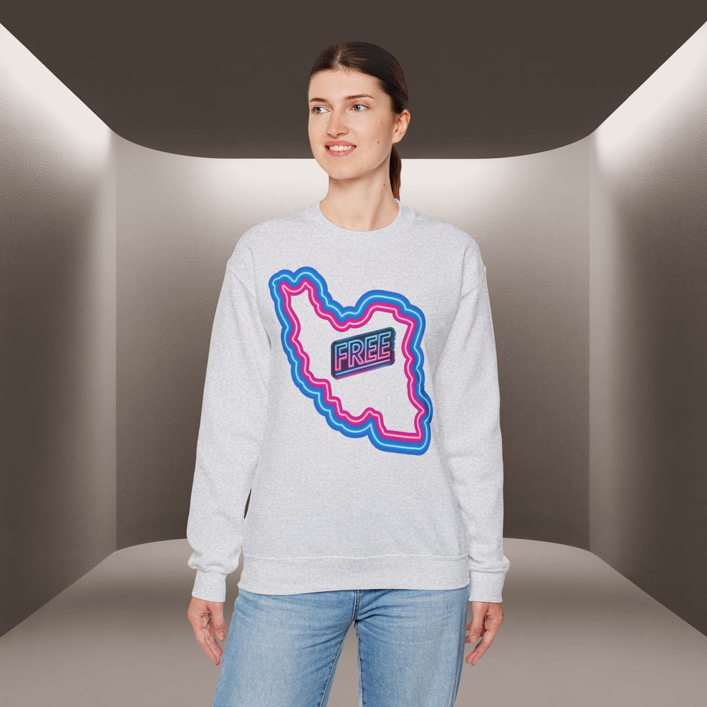 Free Iran Sweatshirt — Neon design - Premium Quality