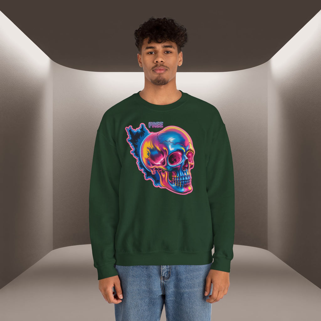 Skull in Iran's map shape Sweatshirt-Unisex, Premium Quality