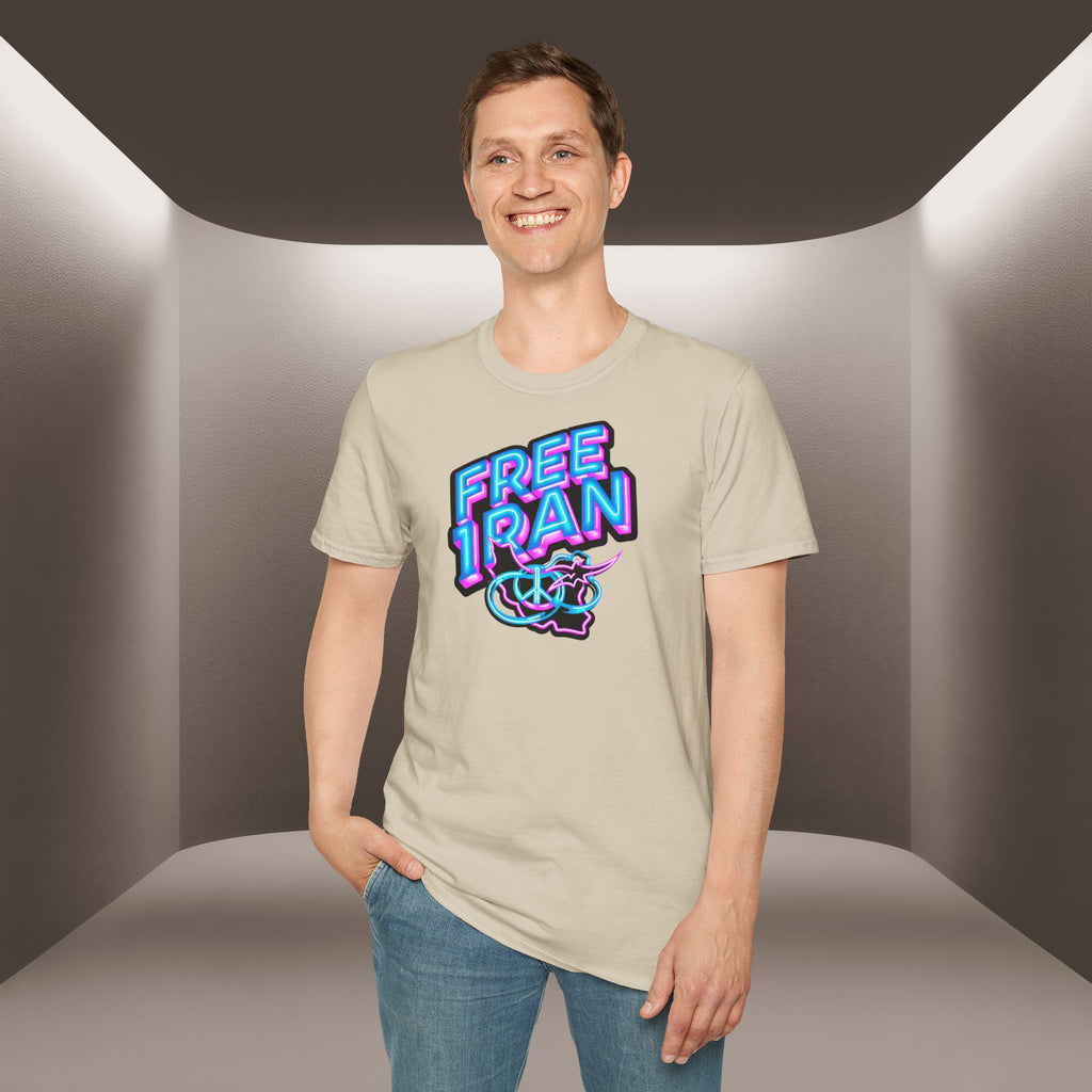 Free Iran T-Shirt — Neon design, Premium Quality