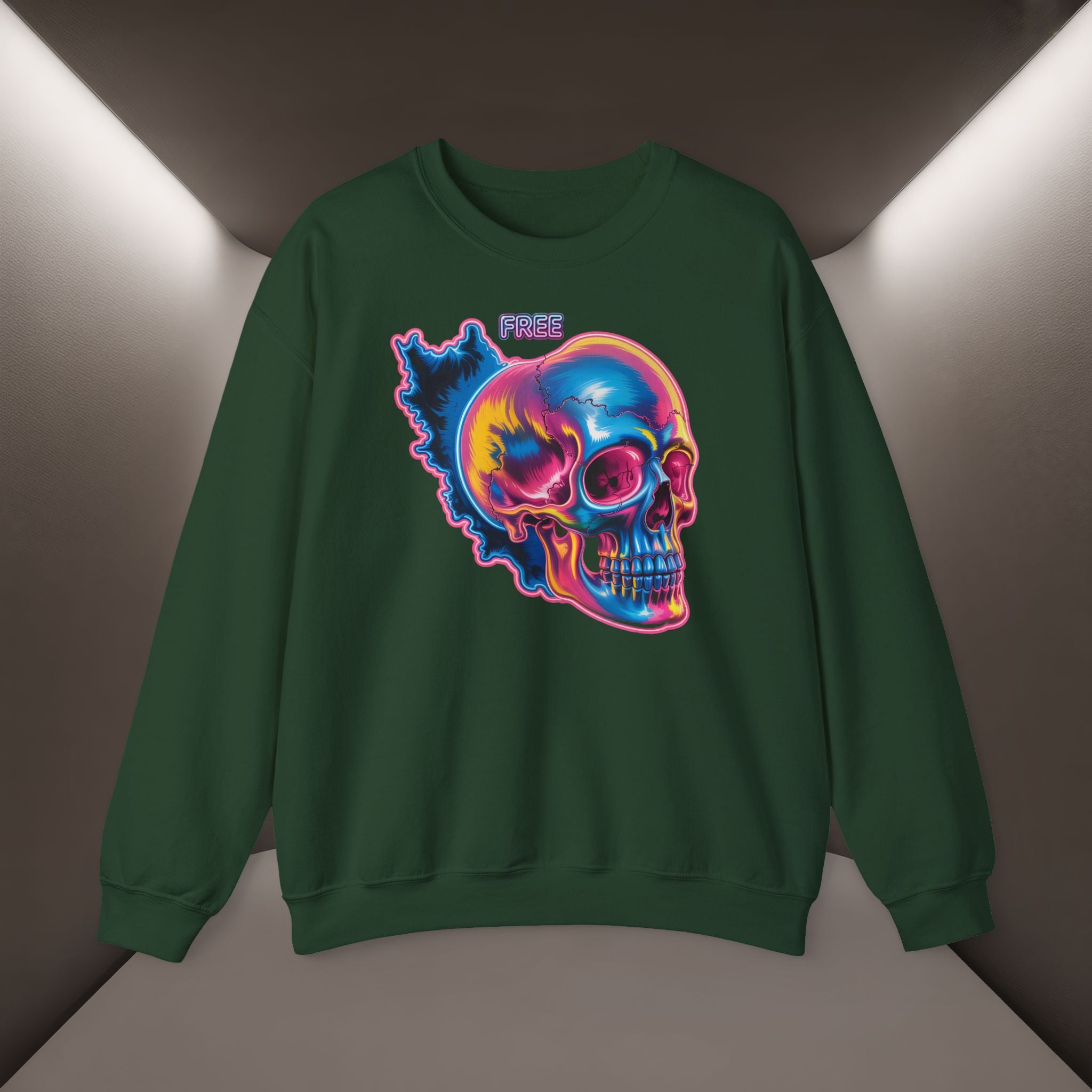 Skull in Iran's map shape Sweatshirt-Unisex, Premium Quality