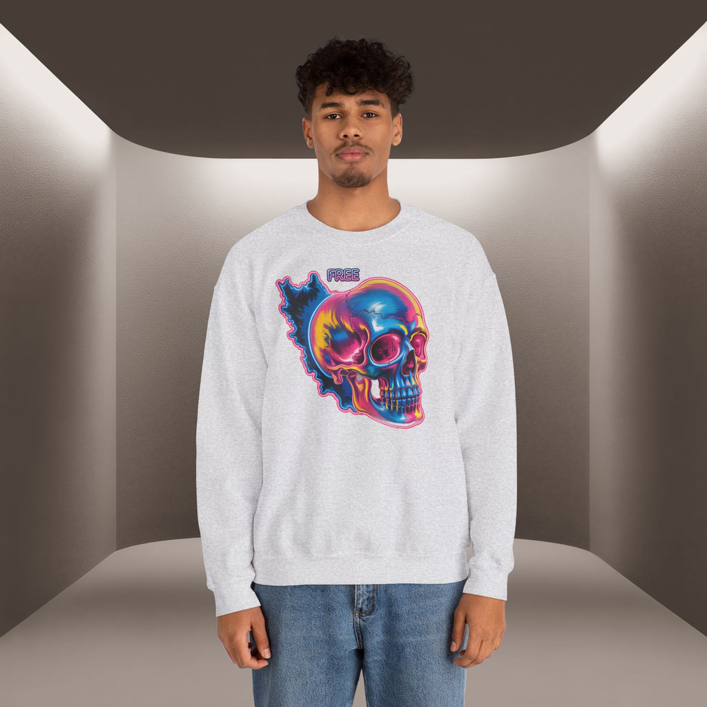Skull in Iran's map shape Sweatshirt-Unisex, Premium Quality